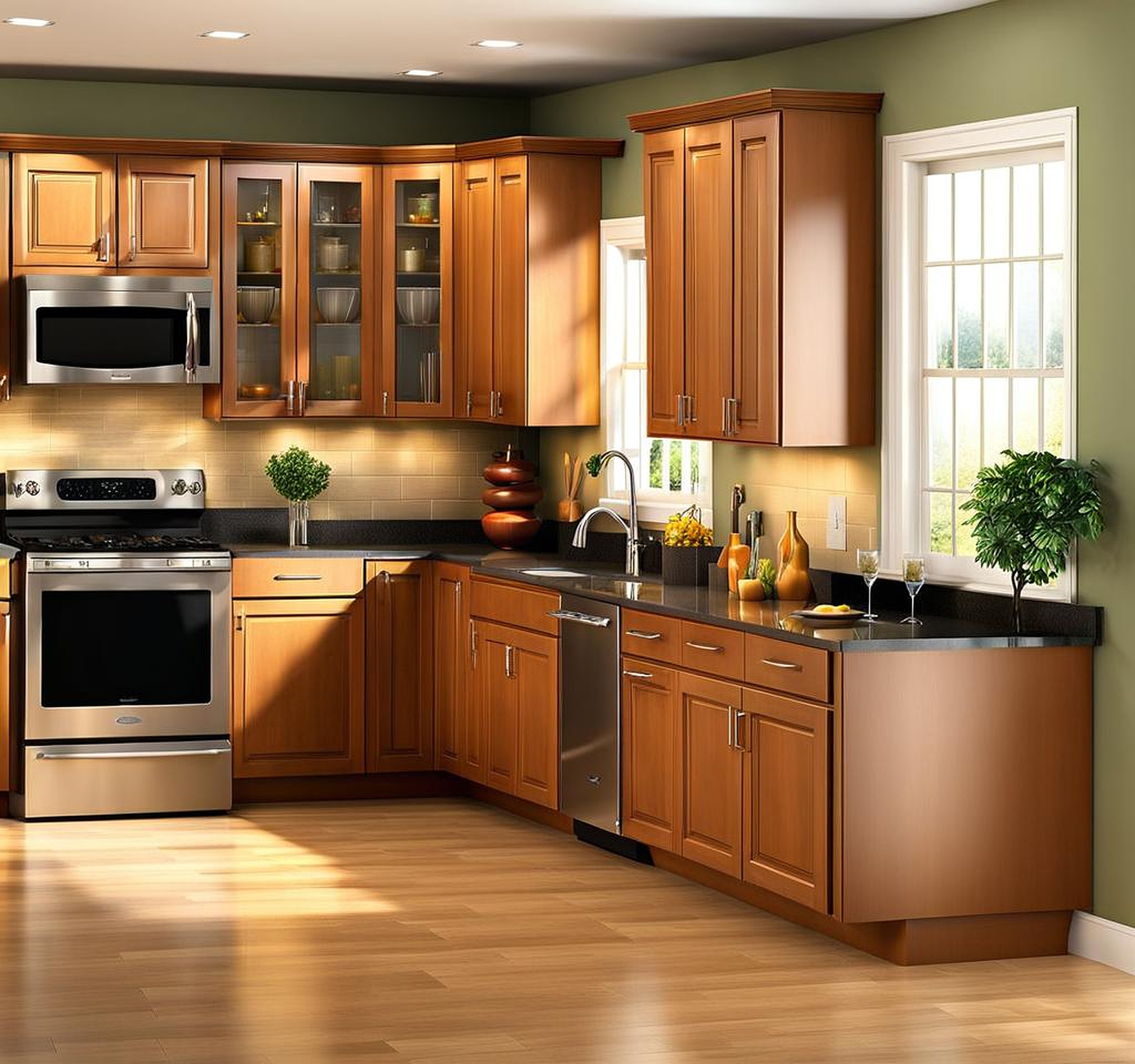 Contemporary 10×10 Kitchen Cabinet Layout Trends