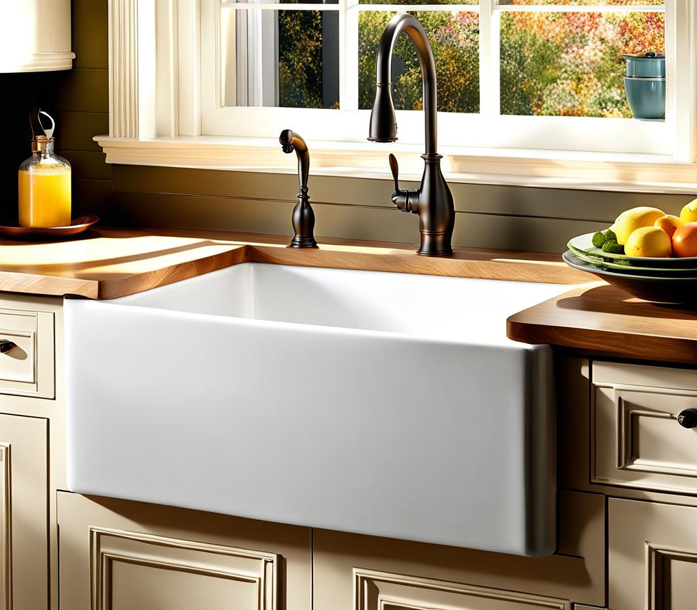 Refined 33 Retrofit Farmhouse Sink Short Apron Touches