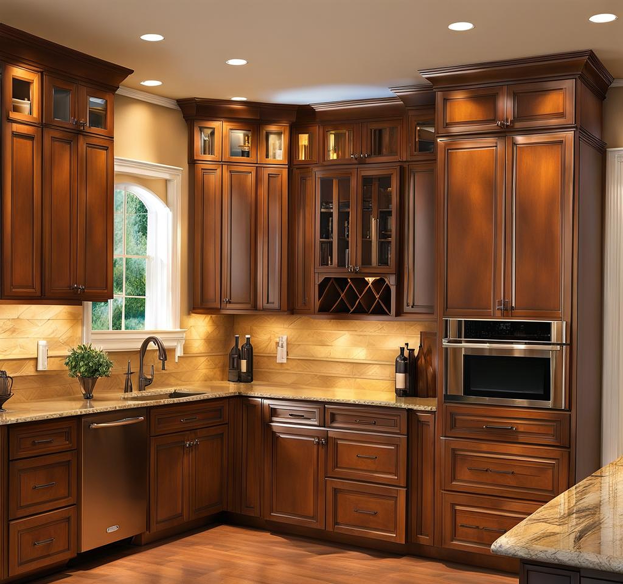 9 foot ceiling kitchen cabinets