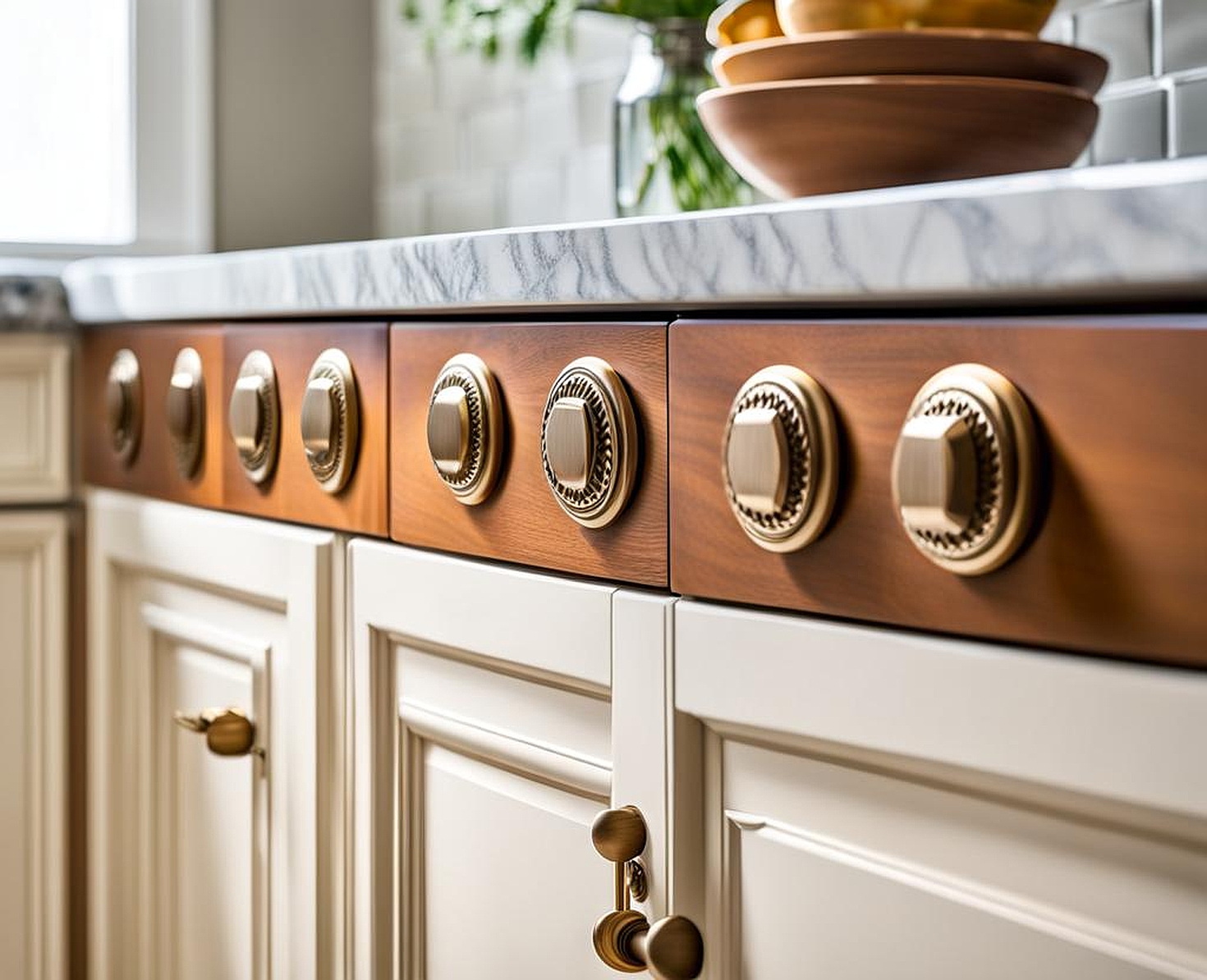 kitchen cabinet knobs placement