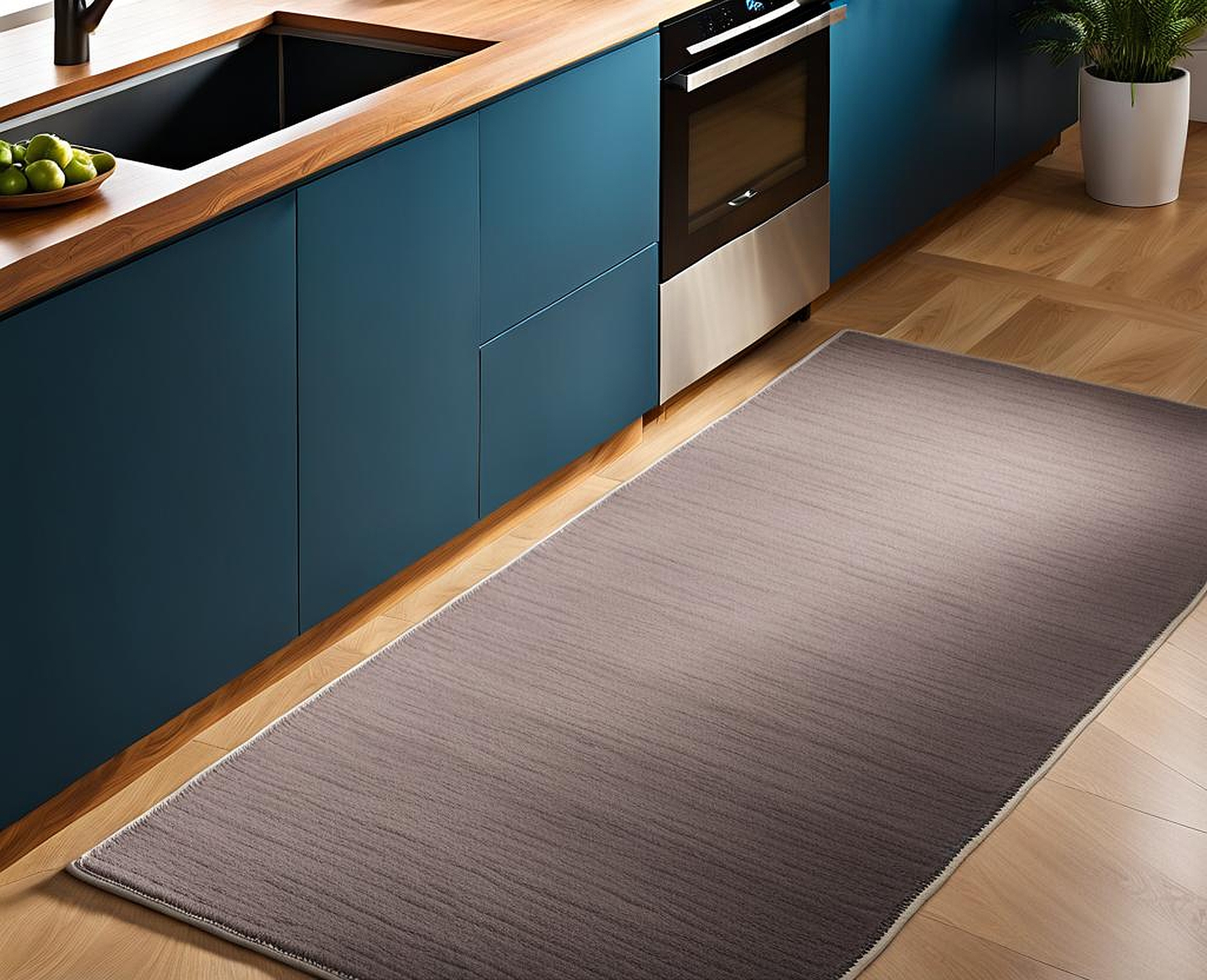 l shaped kitchen rug