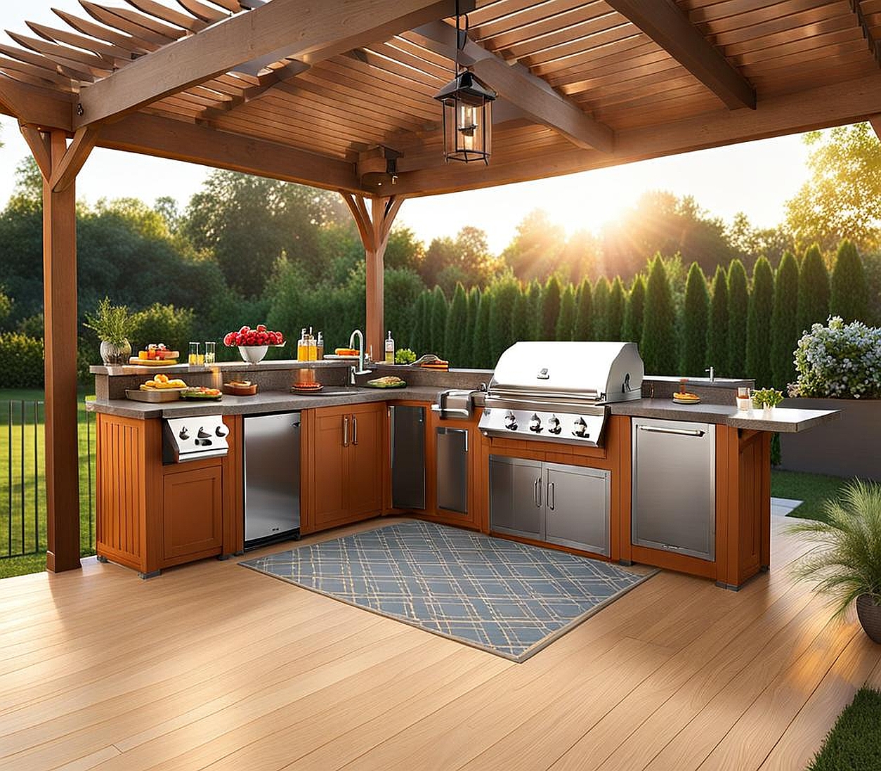 how to build an outdoor kitchen on a budget