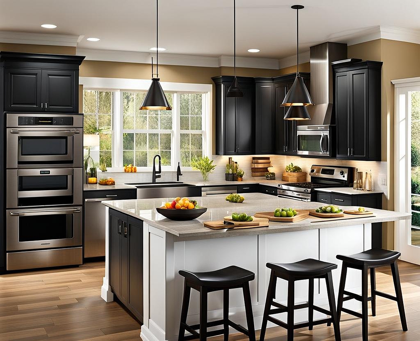 Black Stainless Steel Appliances Kitchen Color Schemes for a Coordinated and Stylish Look