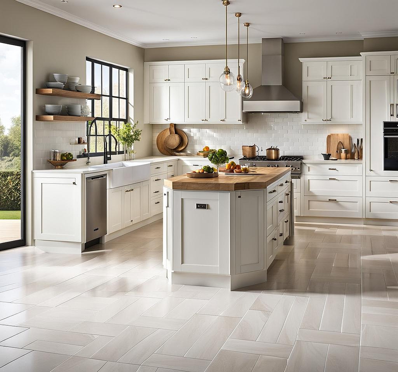 white kitchen cabinets flooring ideas