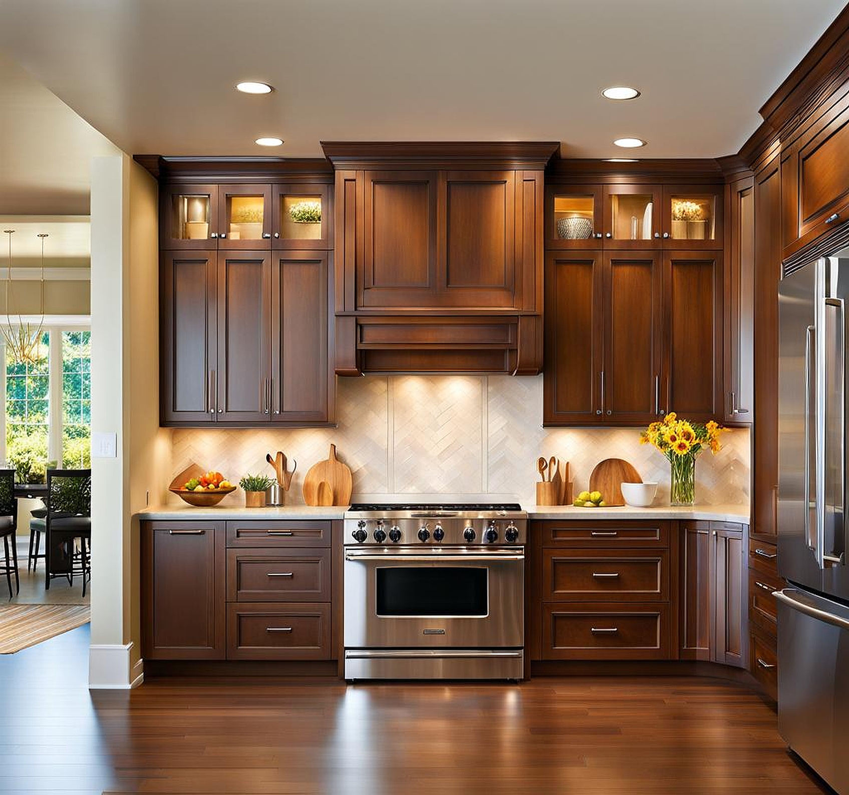 space between kitchen cabinets and ceiling