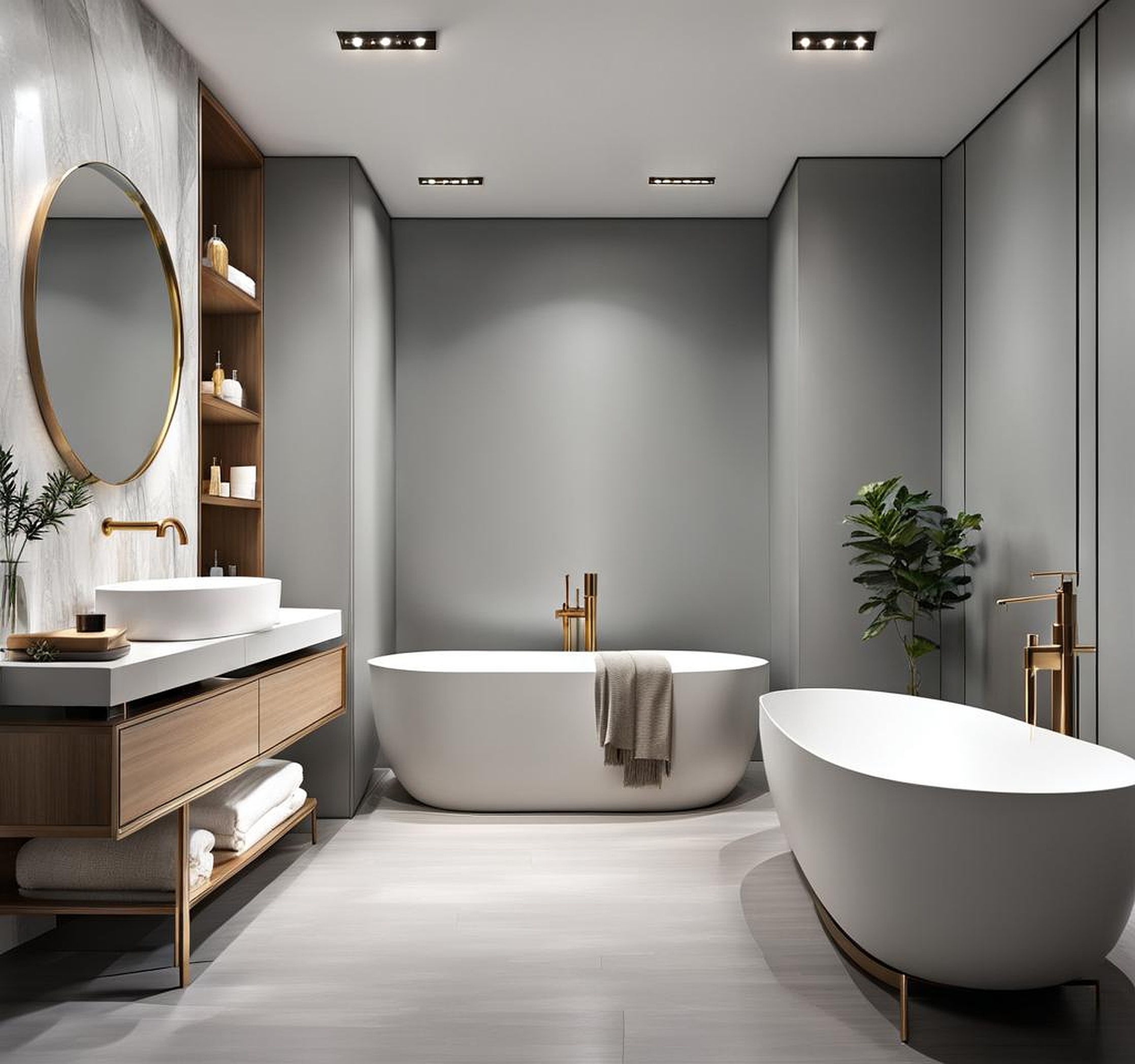 Light Gray Paint Bathroom Designs for a Trendy and Modern Bathroom