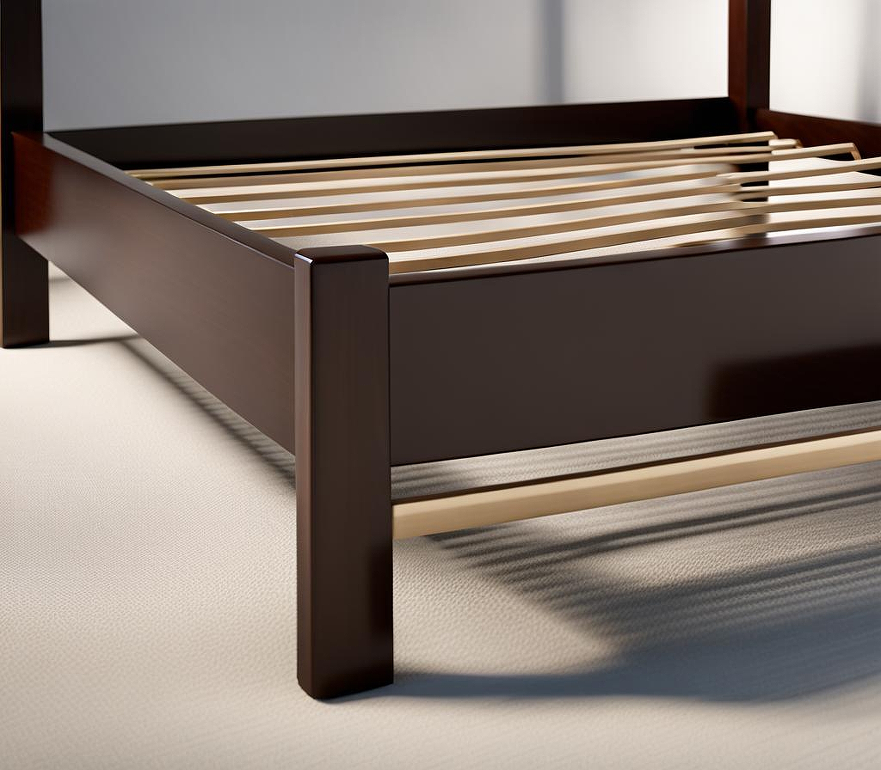 espresso full bed frame