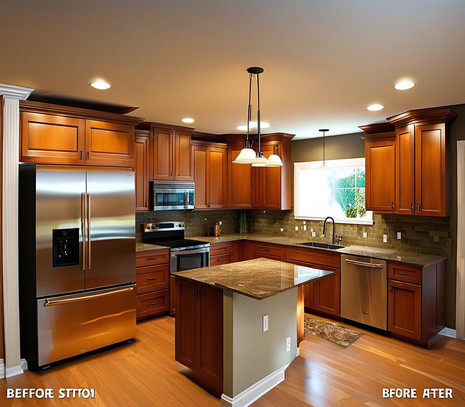 split level kitchen wall removal before and after