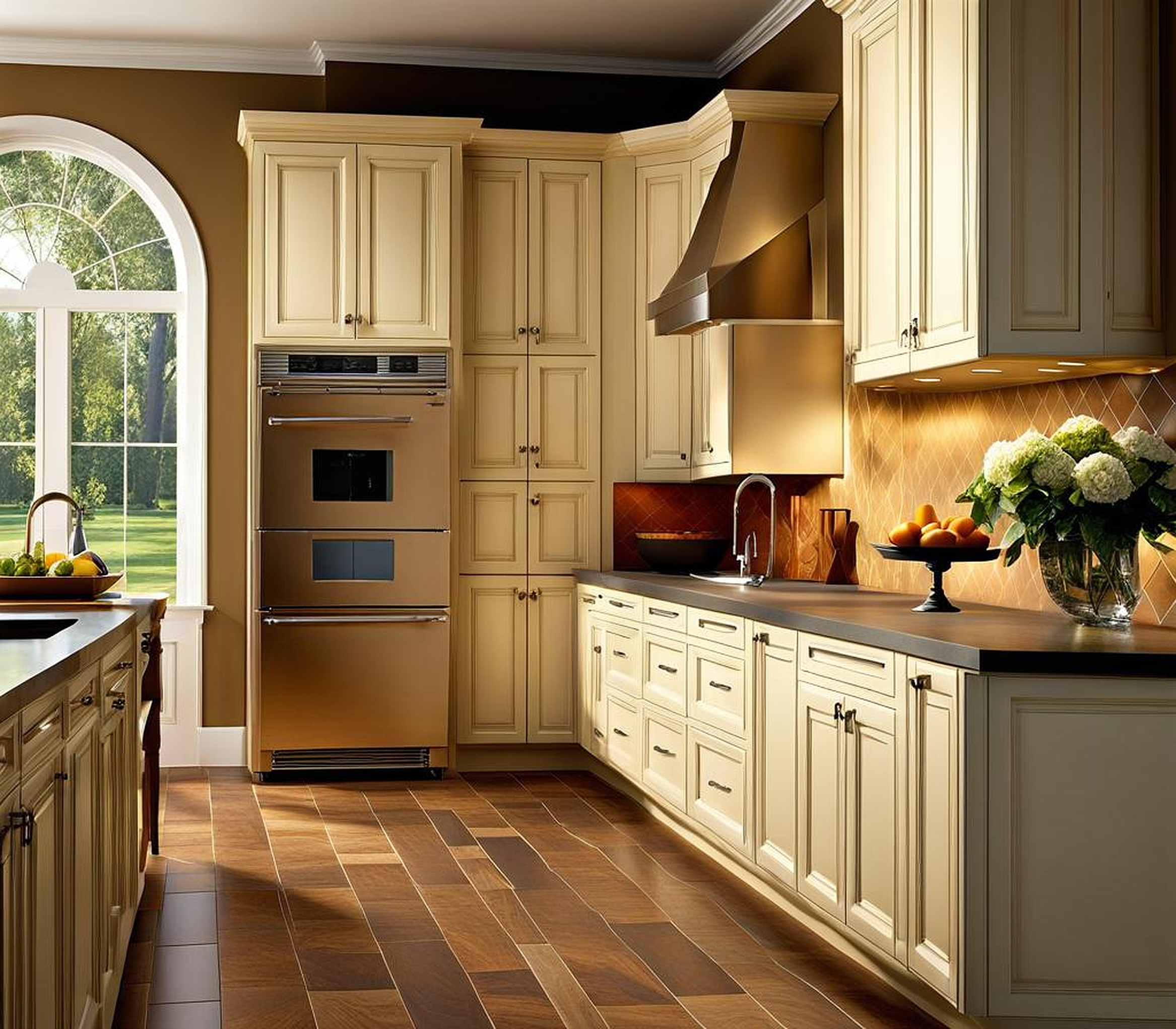 kitchen cabinets and flooring combinations