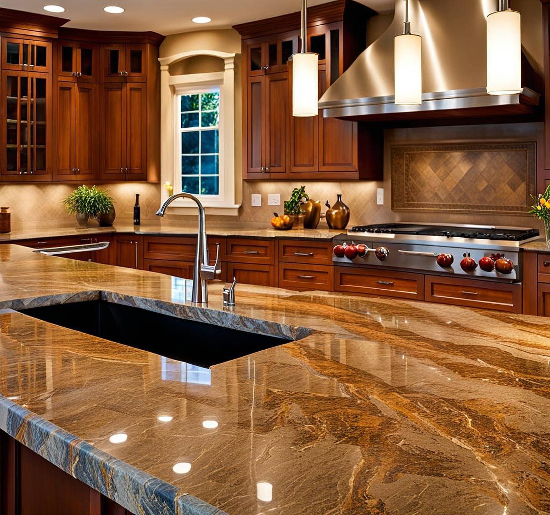 kitchen island countertop different color