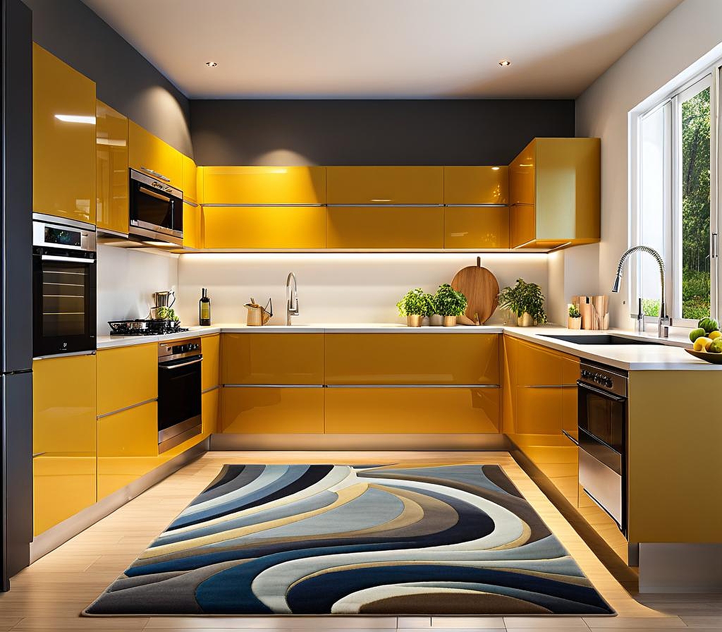 L Shaped Kitchen Rugs for Modern Home Decor Ideas