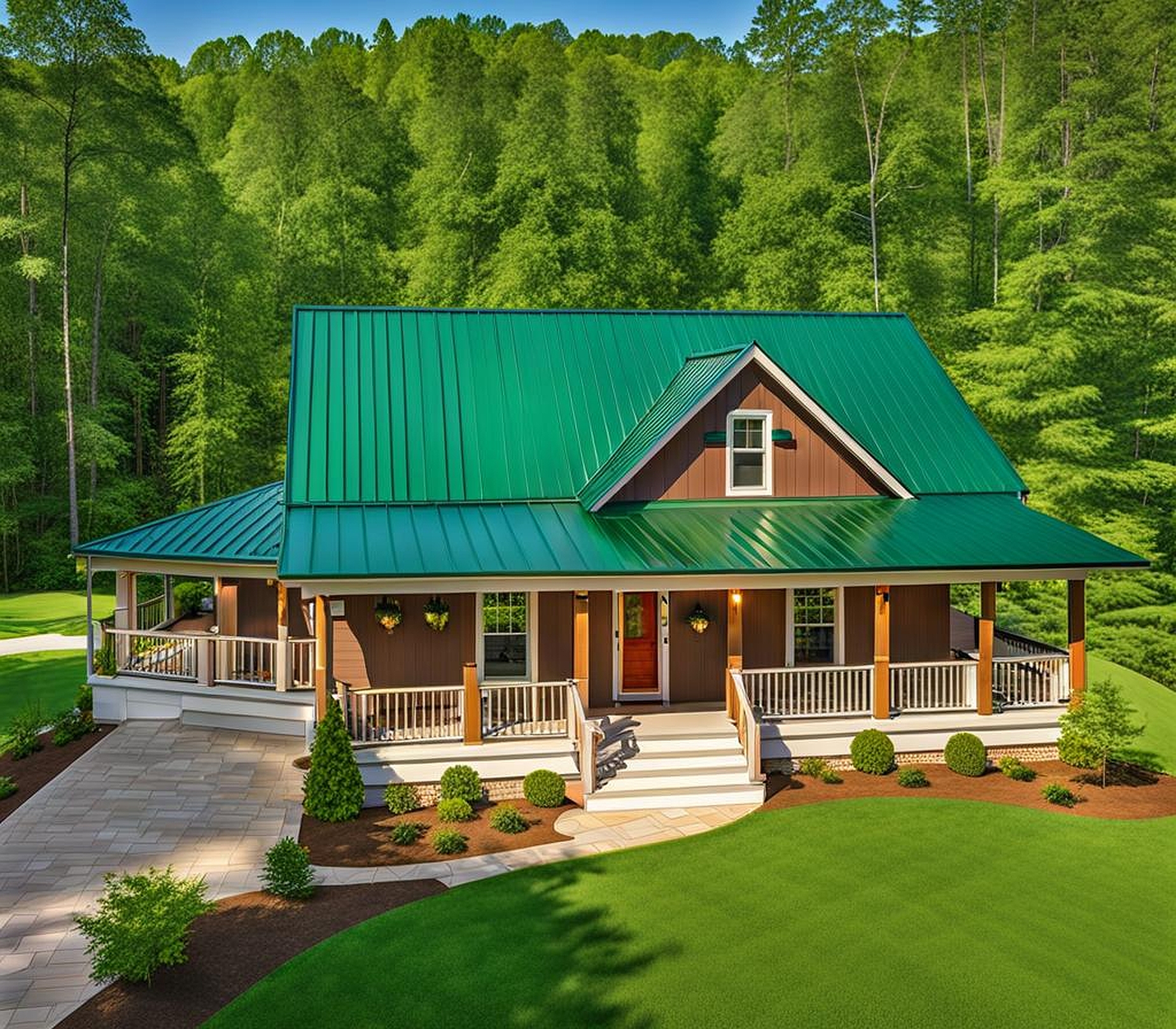 Which Home Exterior Colors Work Well with a Green Metal Roof