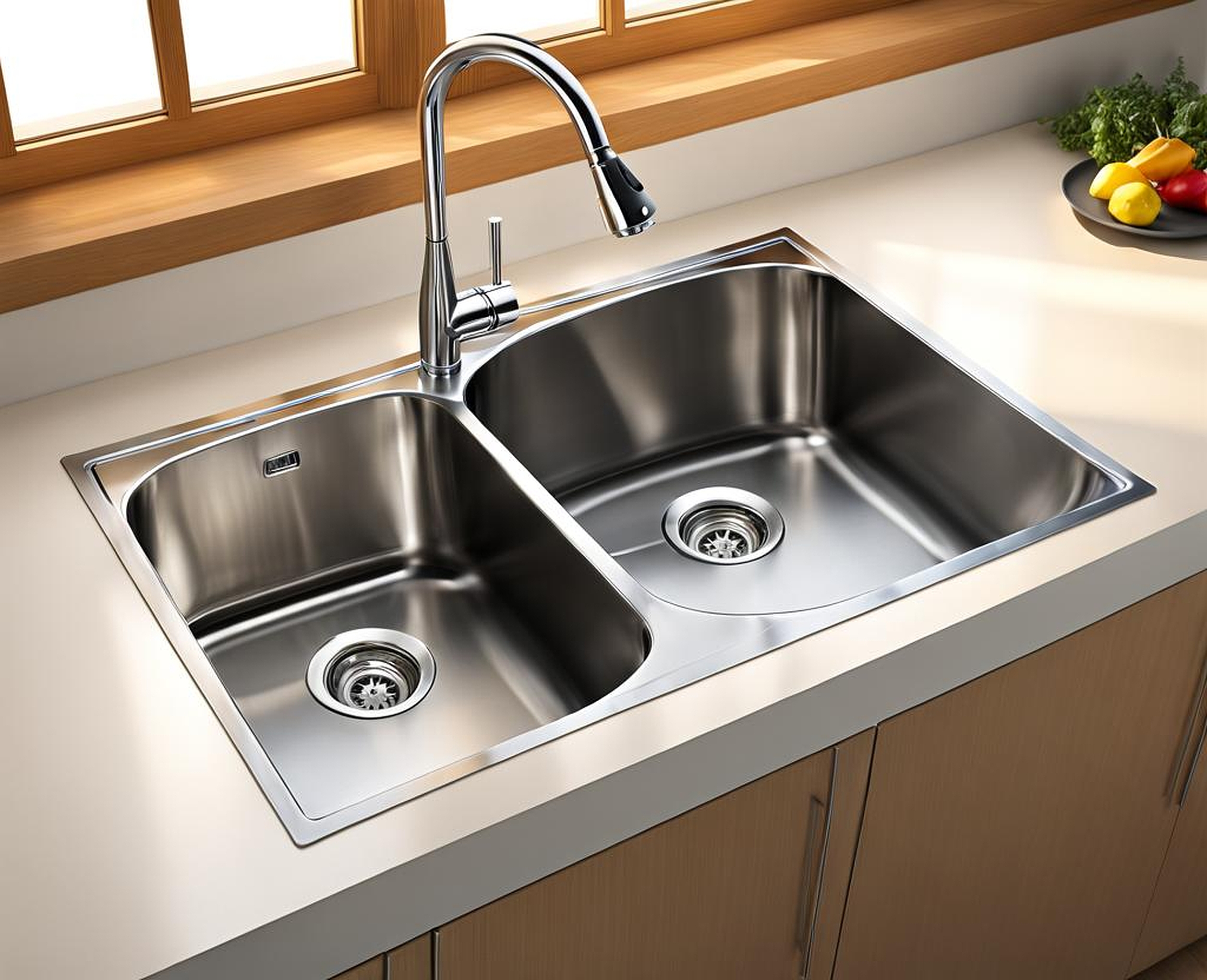 standard double kitchen sink size