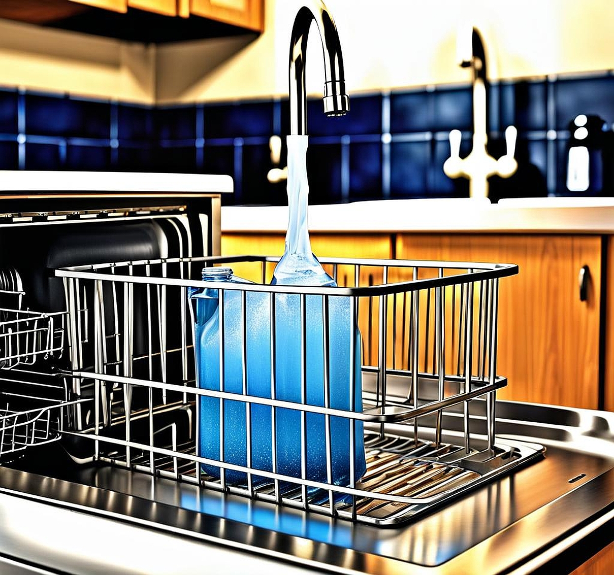 water pooling in dishwasher