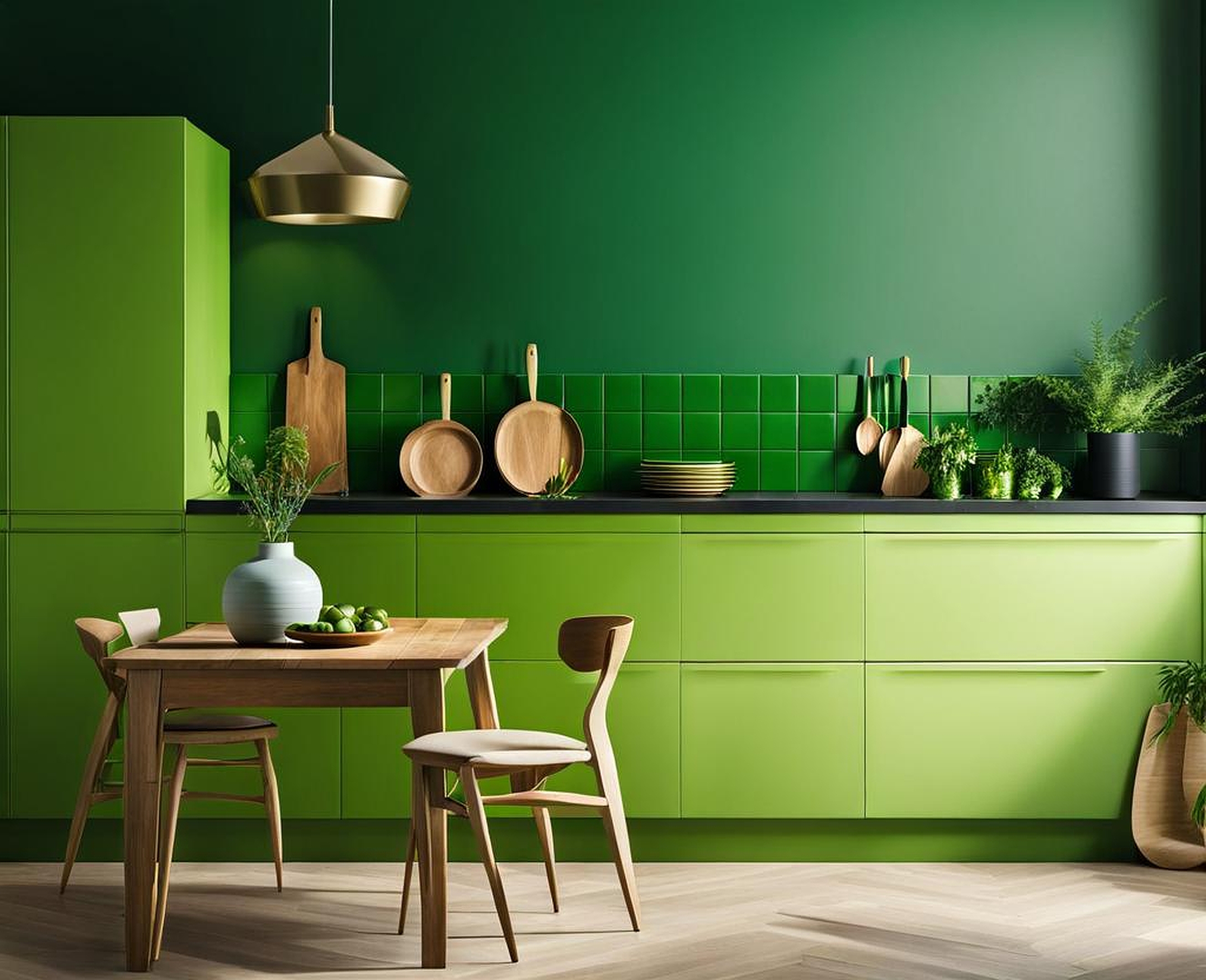 Green Kitchen Wall Paint Inspiration for a Beautiful Kitchen