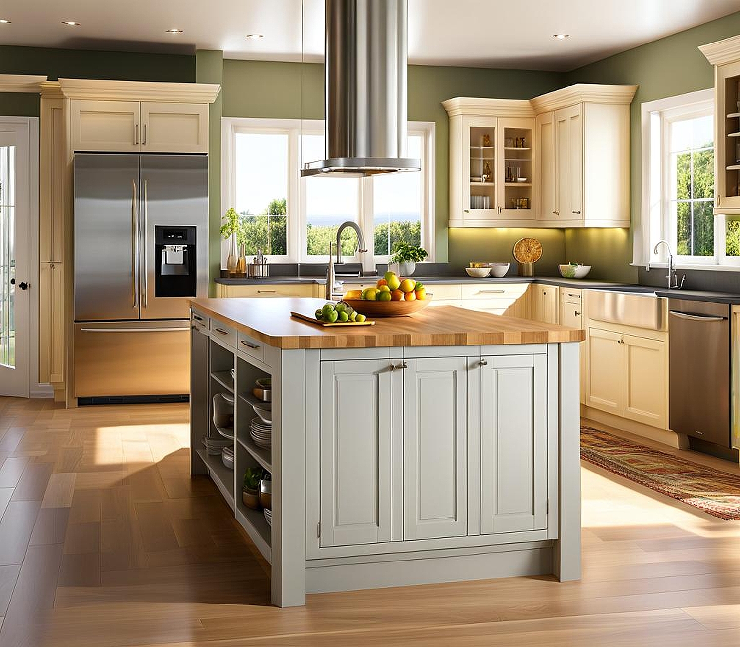 standard kitchen island width