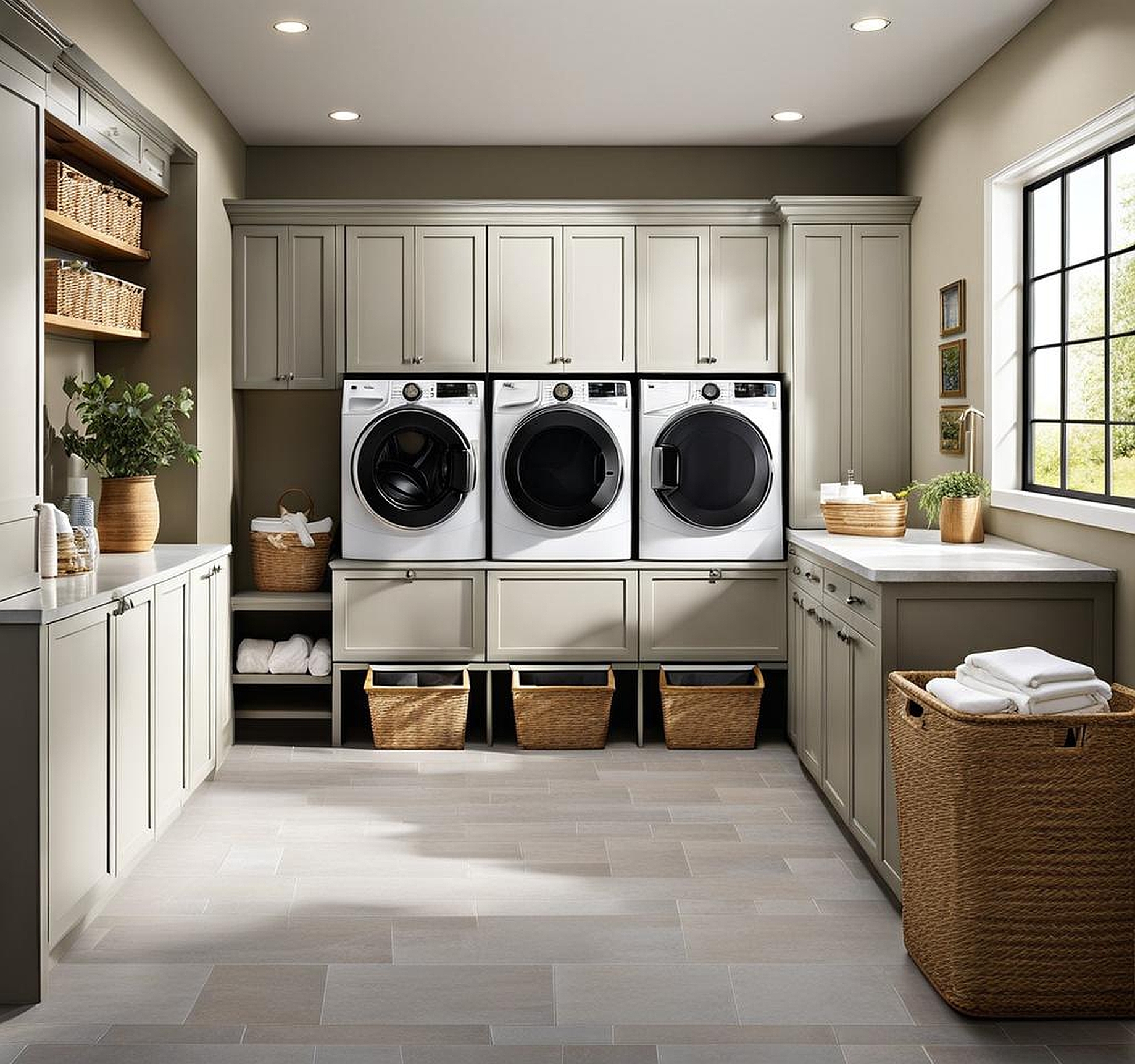 inexpensive laundry room countertop