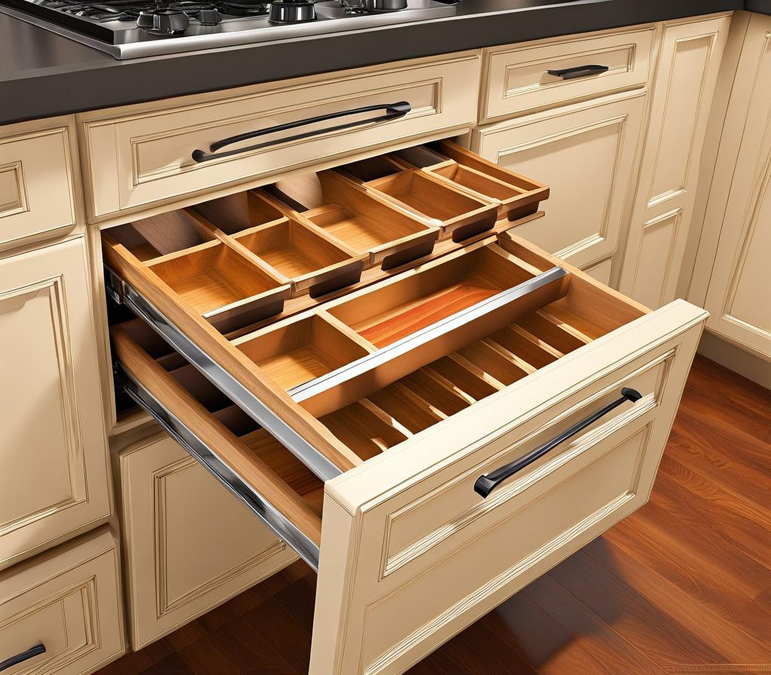 Effective Use of Deep Kitchen Drawers for a Clutter-Free Kitchen