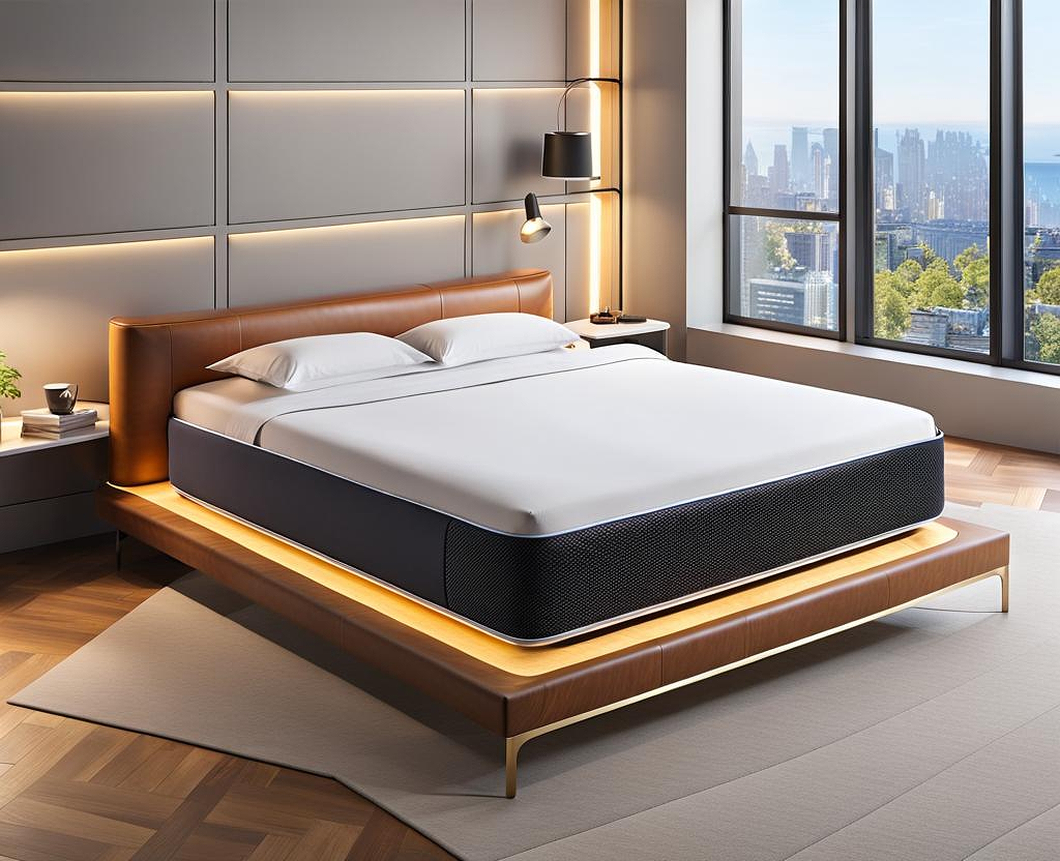 bed with built in speakers