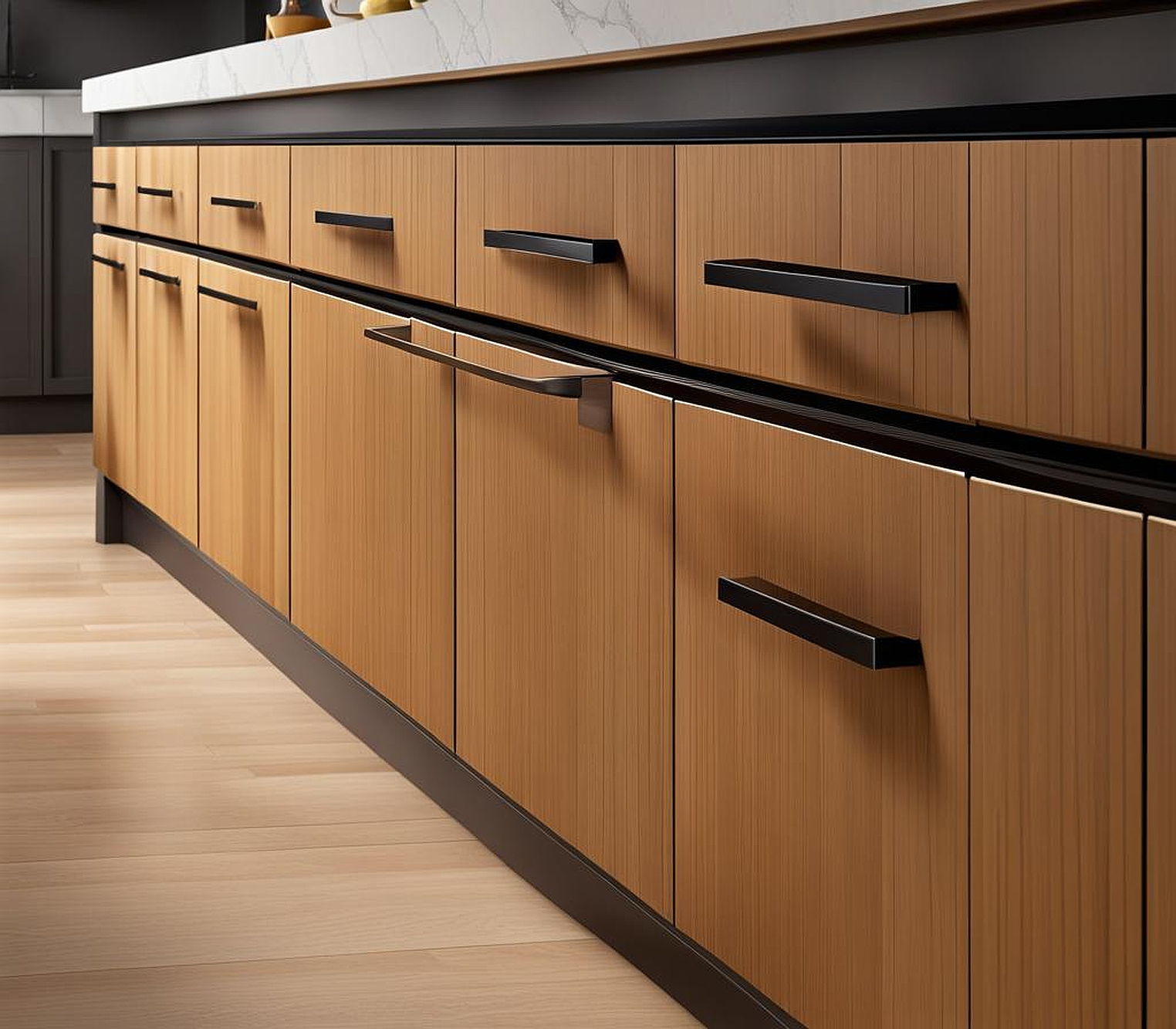 where to place handles on kitchen cabinets