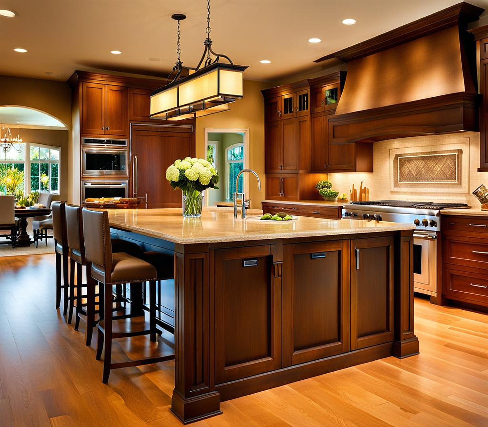 house beautiful are kitchen islands over