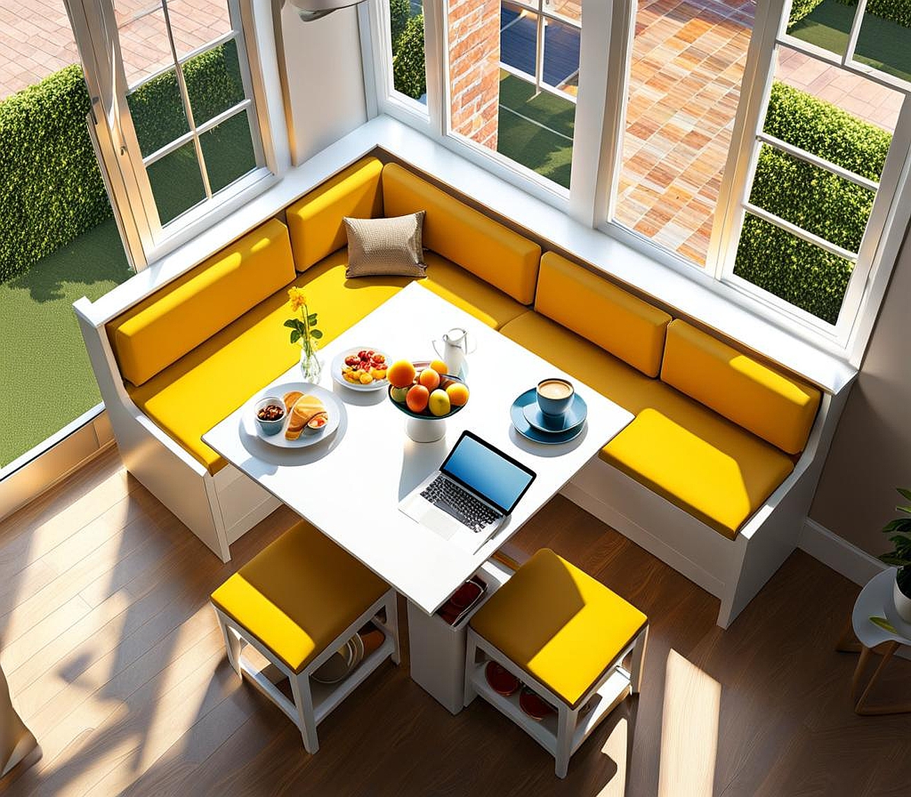 breakfast nook ideas with storage