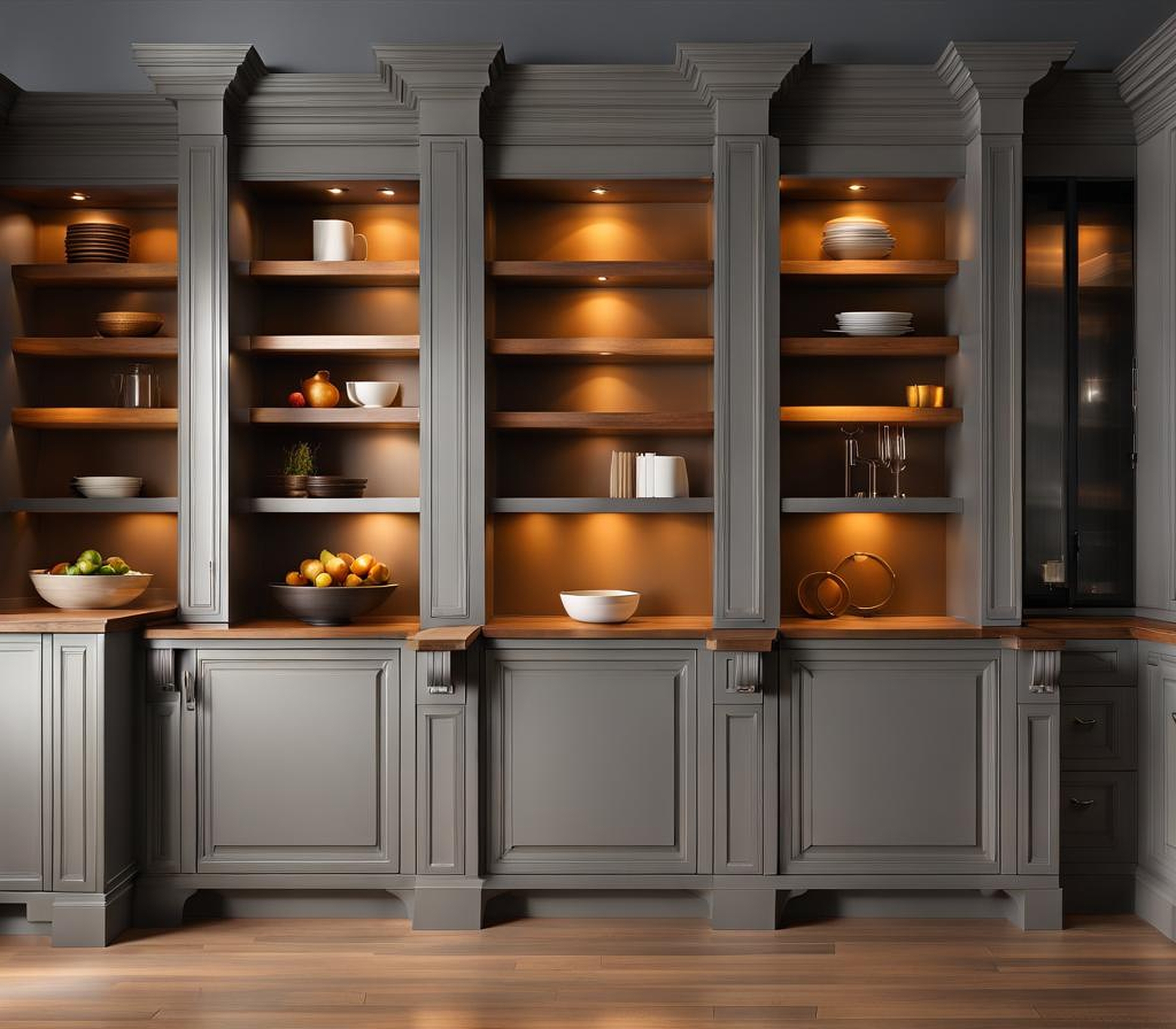 Stunning Cabinet Colors That Harmonize with Gray Walls