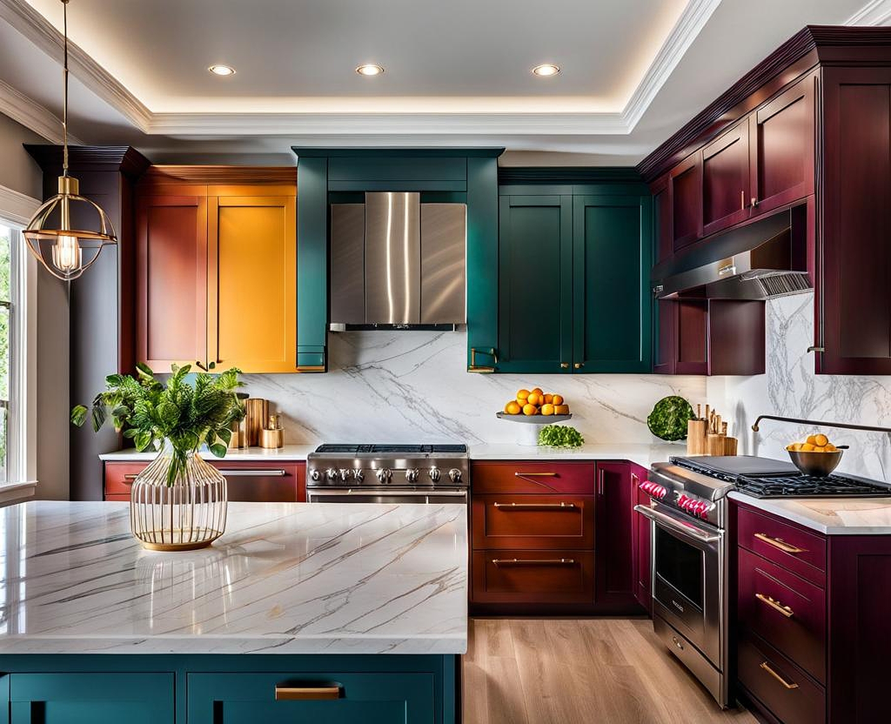 cabinet colors with white appliances