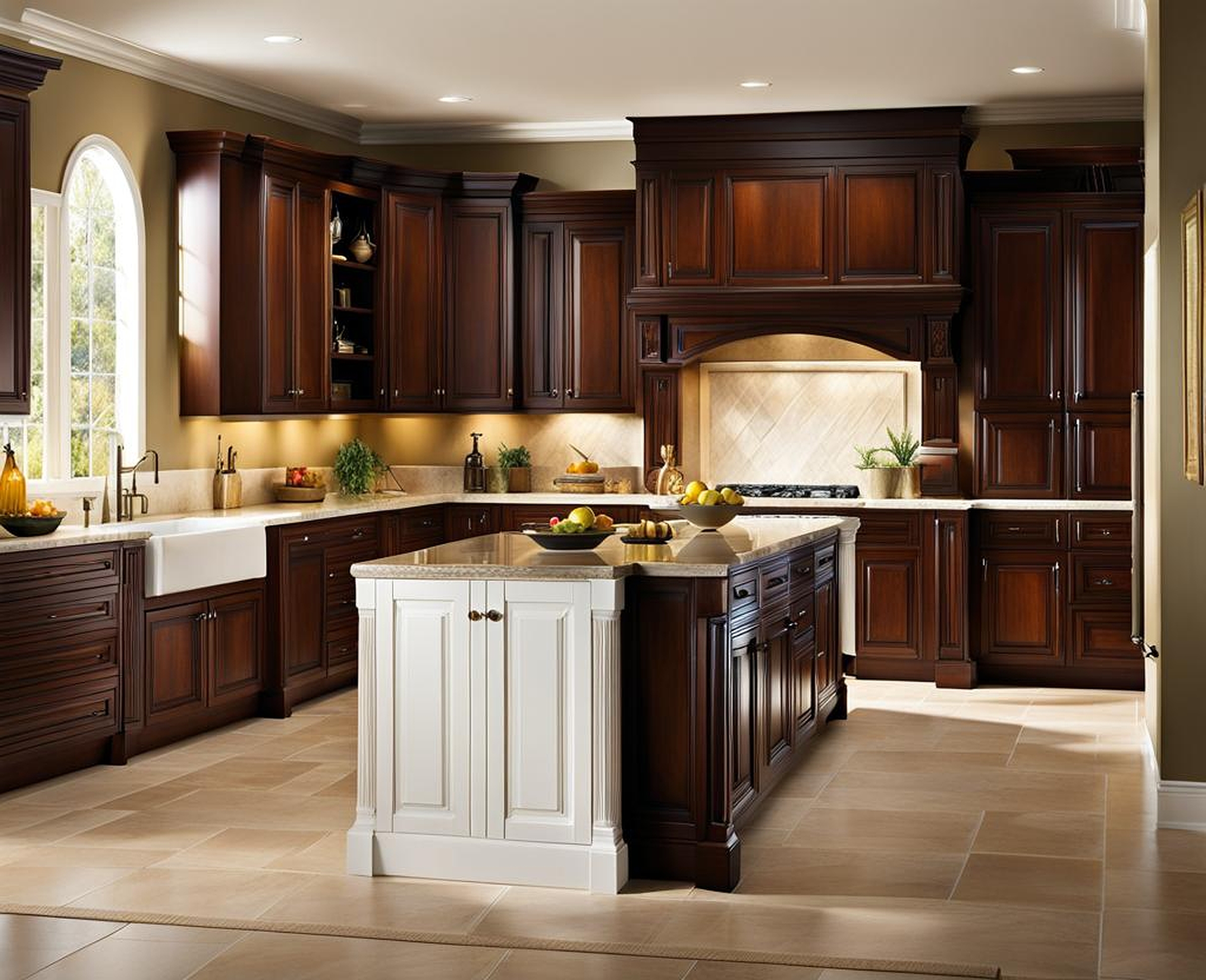 can you paint dark wood cabinets white