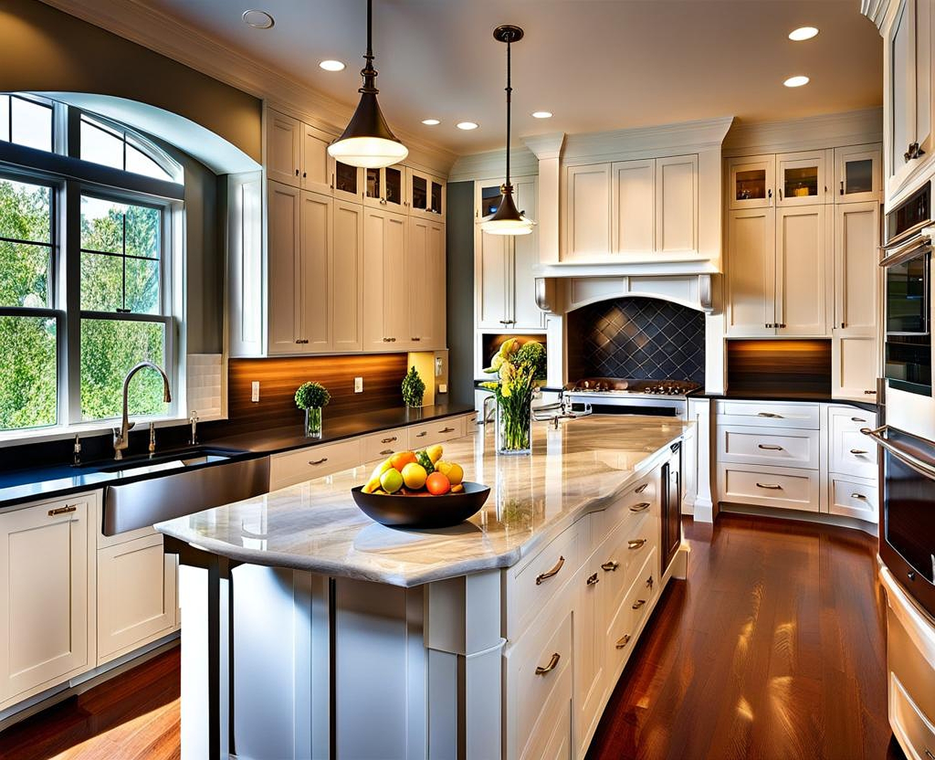 countertops that match white cabinets