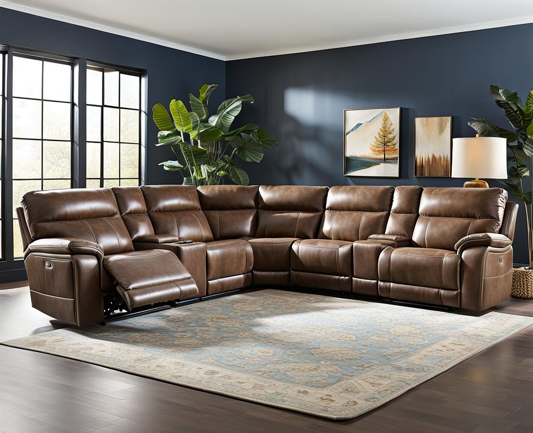 crescent place 6 pc power reclining sleeper sectional