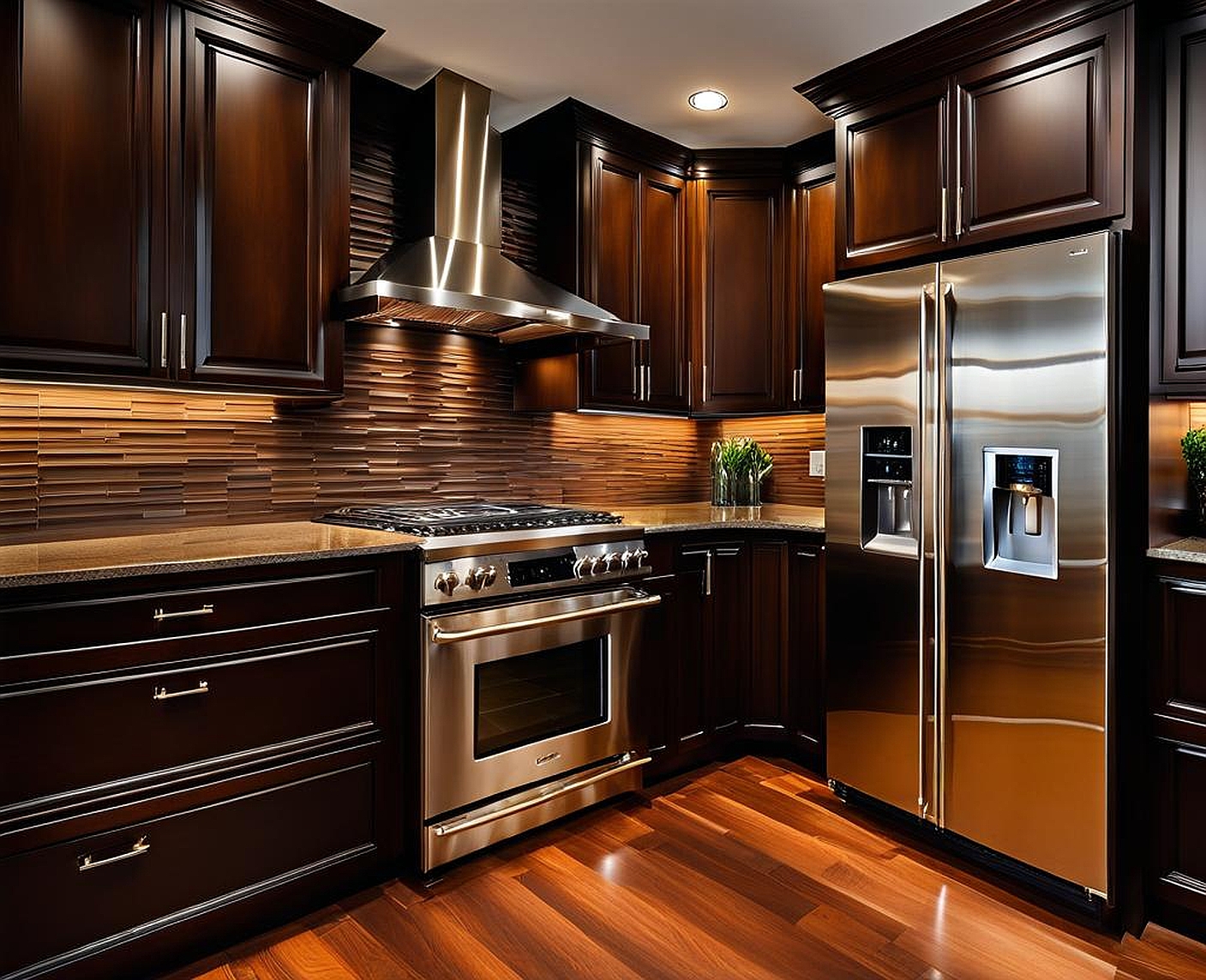 Sophisticated Dark Brown Cabinet Hues for Kitchen Elegance