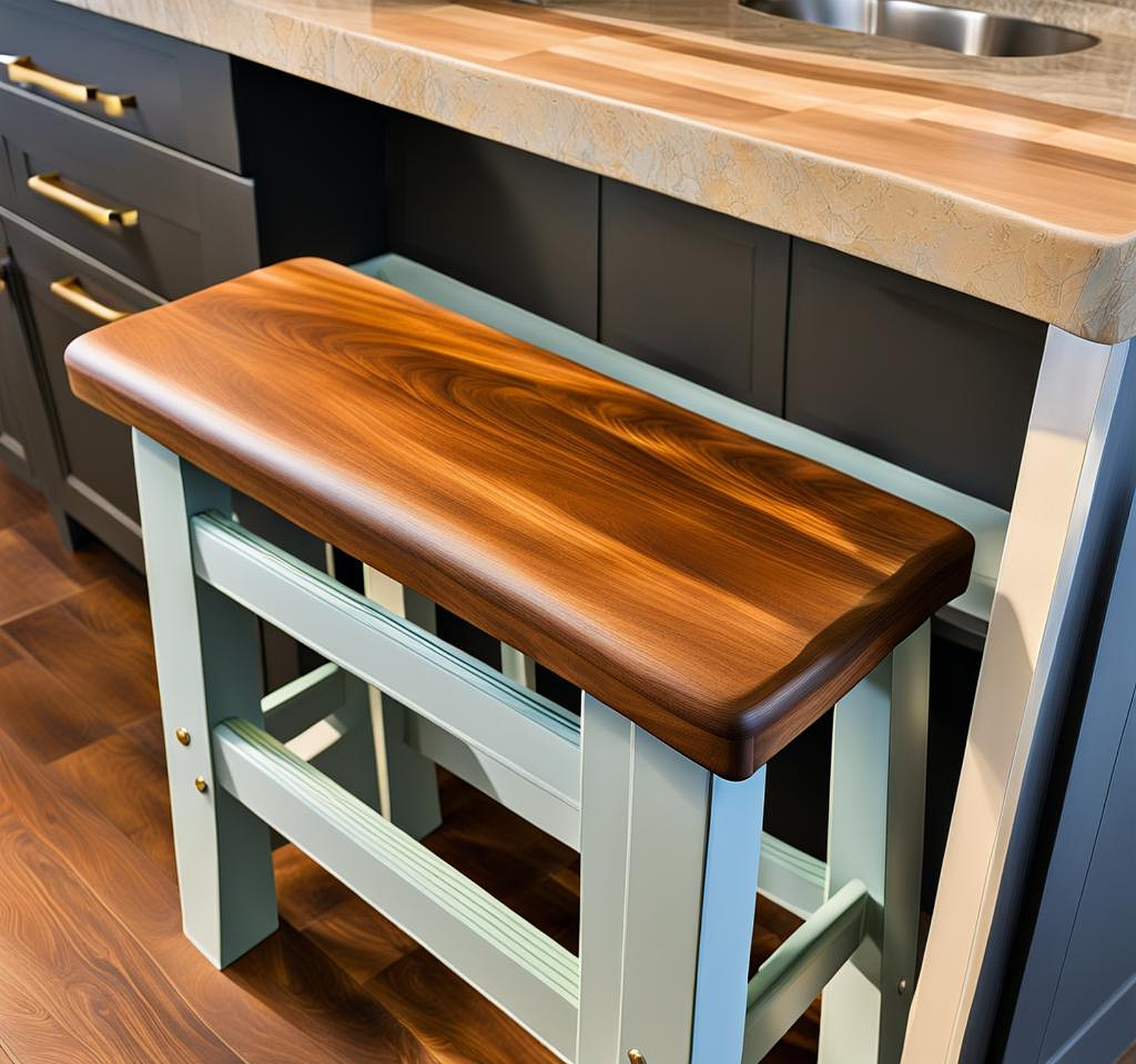 decorative step stool for kitchen