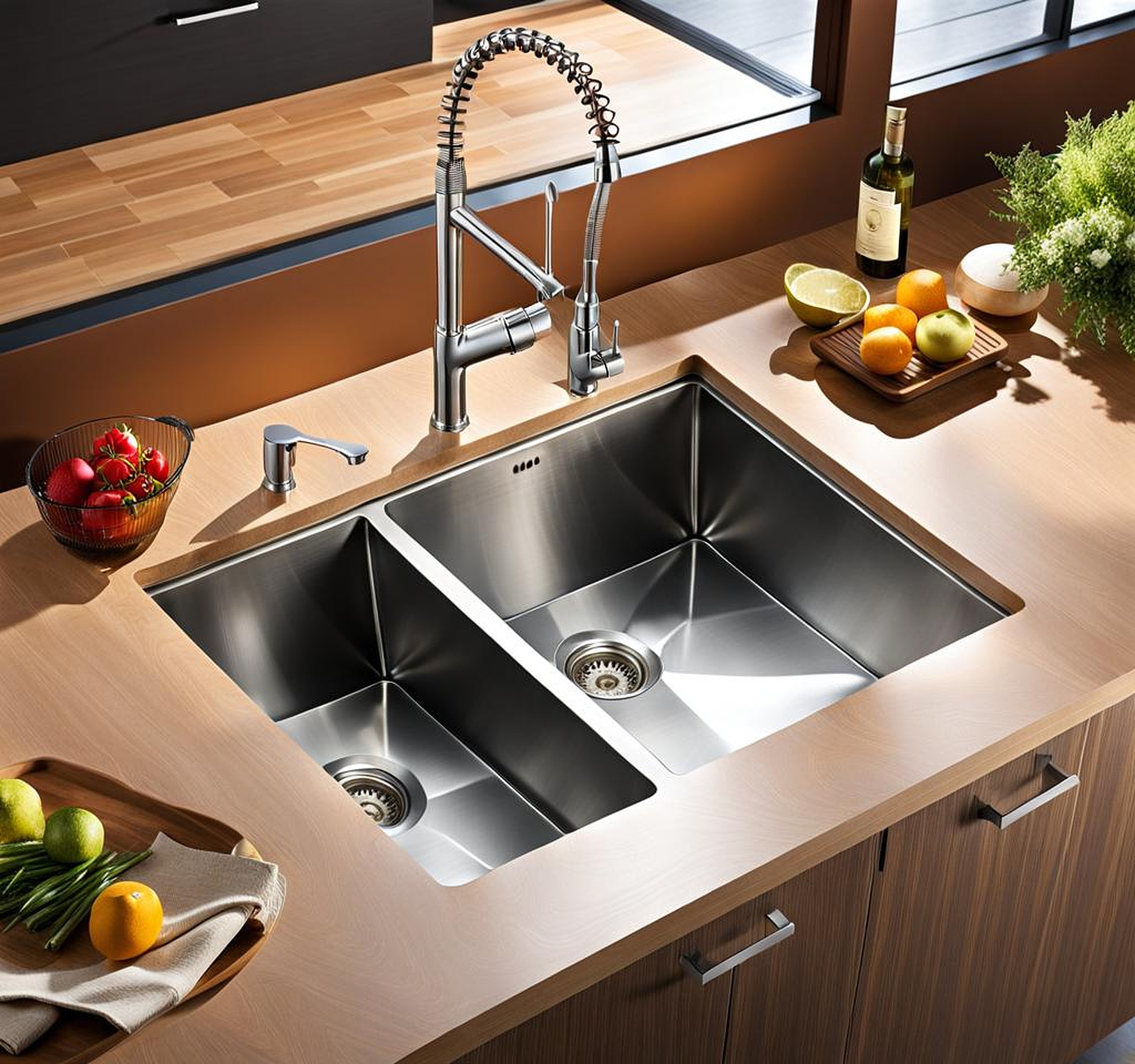 different styles of kitchen sinks