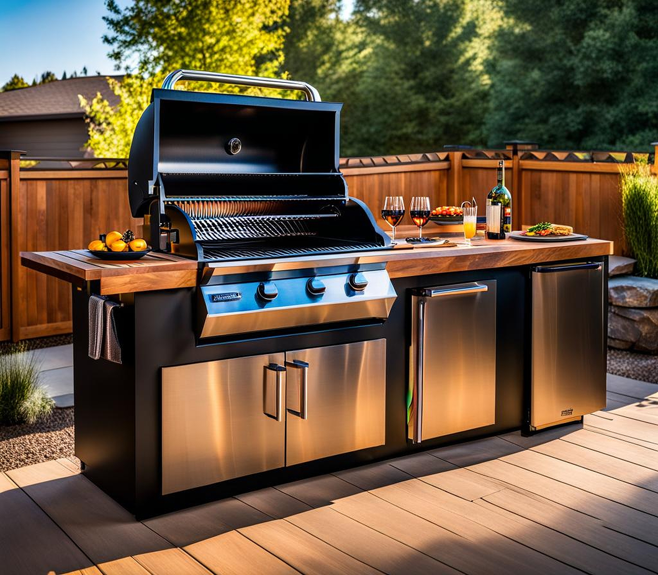 diy traeger outdoor kitchen