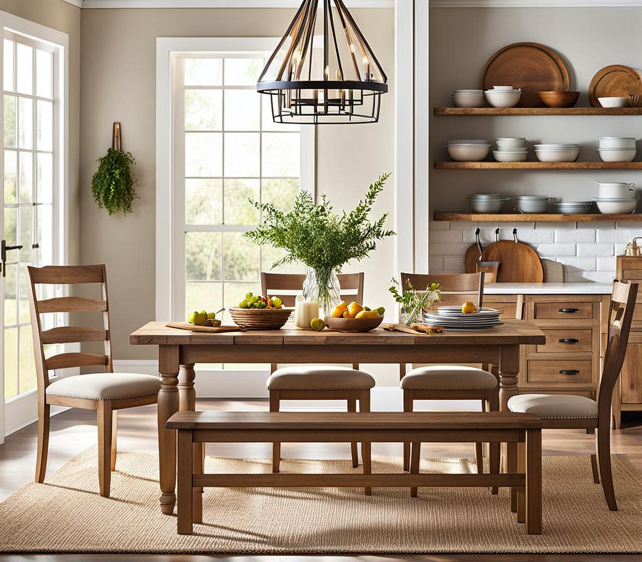 farmhouse kitchen table sets