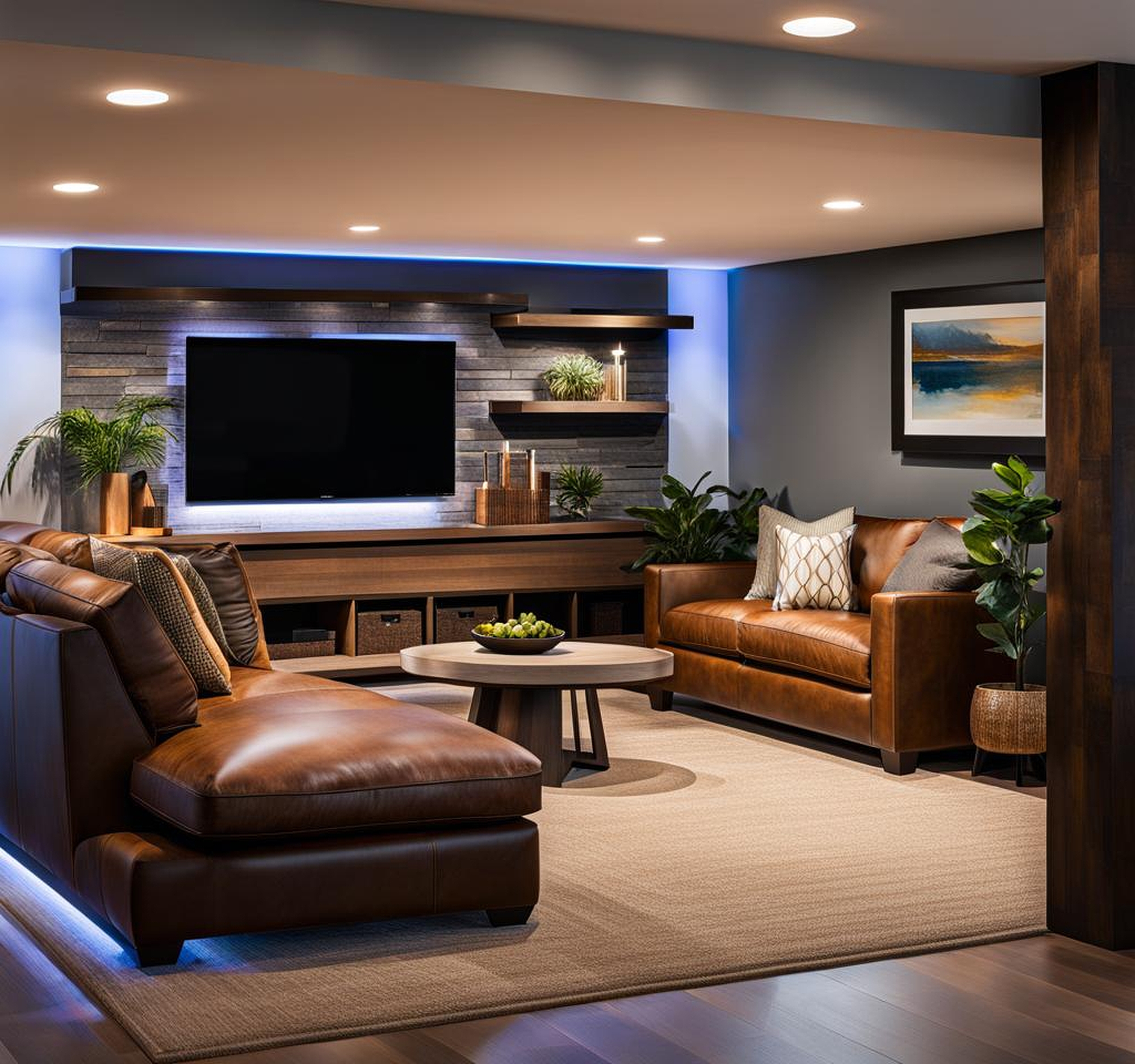 high tech basement ideas