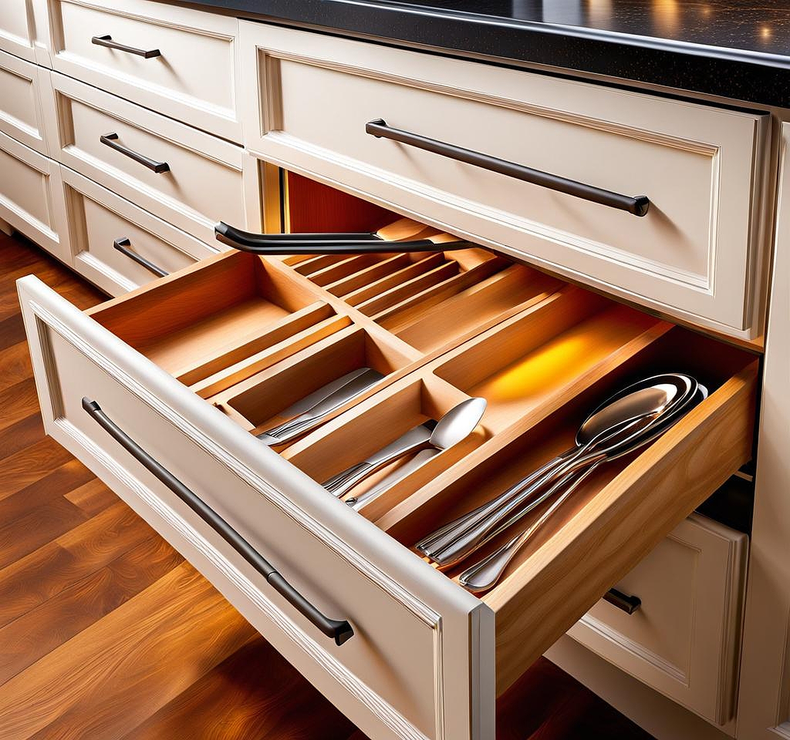 how deep are kitchen drawers