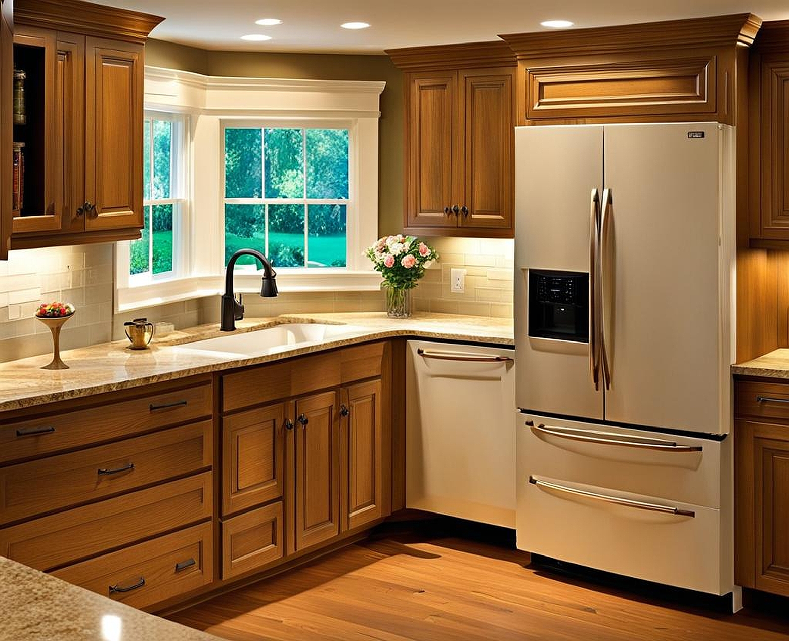 how to change oak cabinets to white