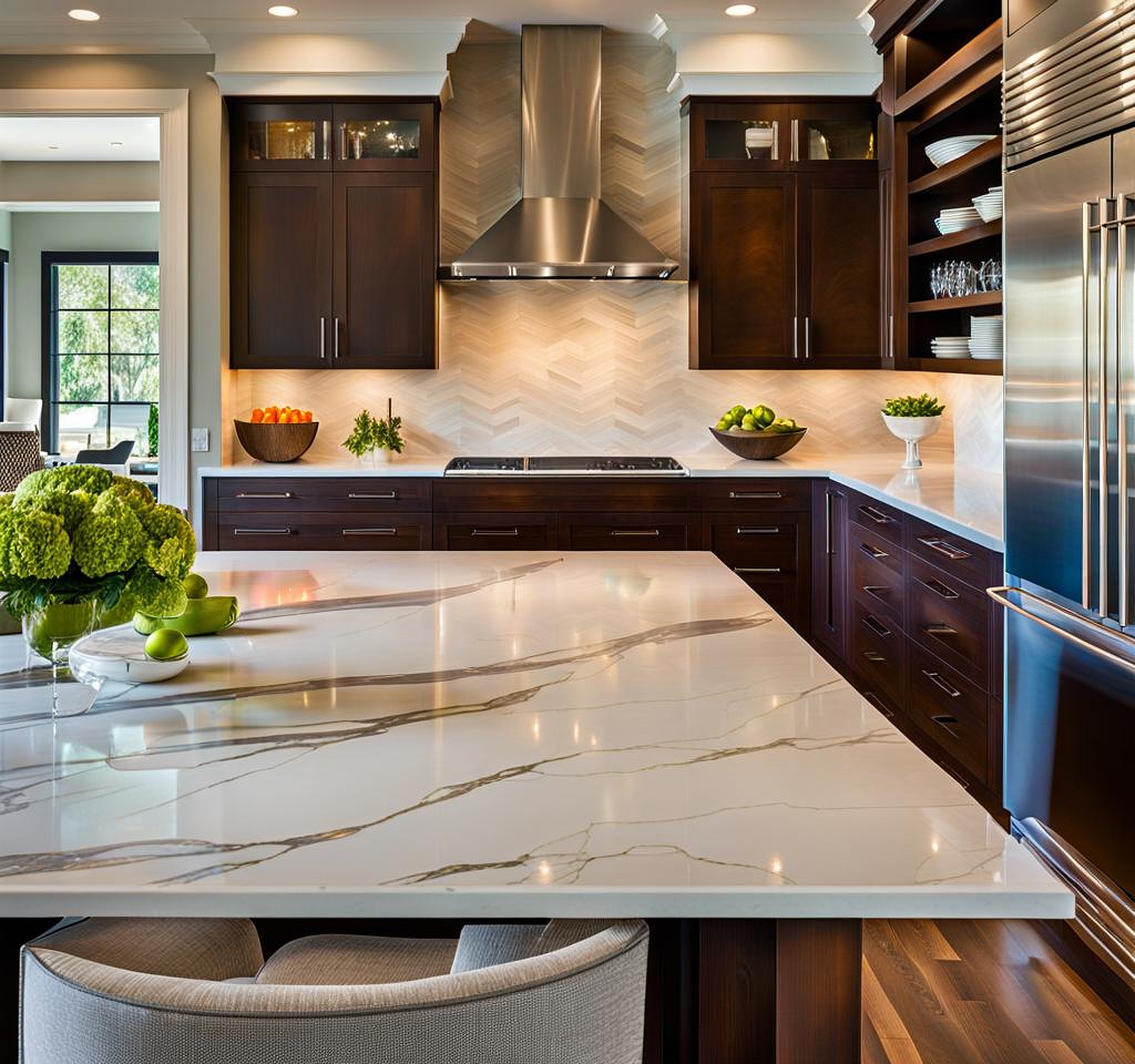 Accentuating Quartz Counters with Ideal Backsplash