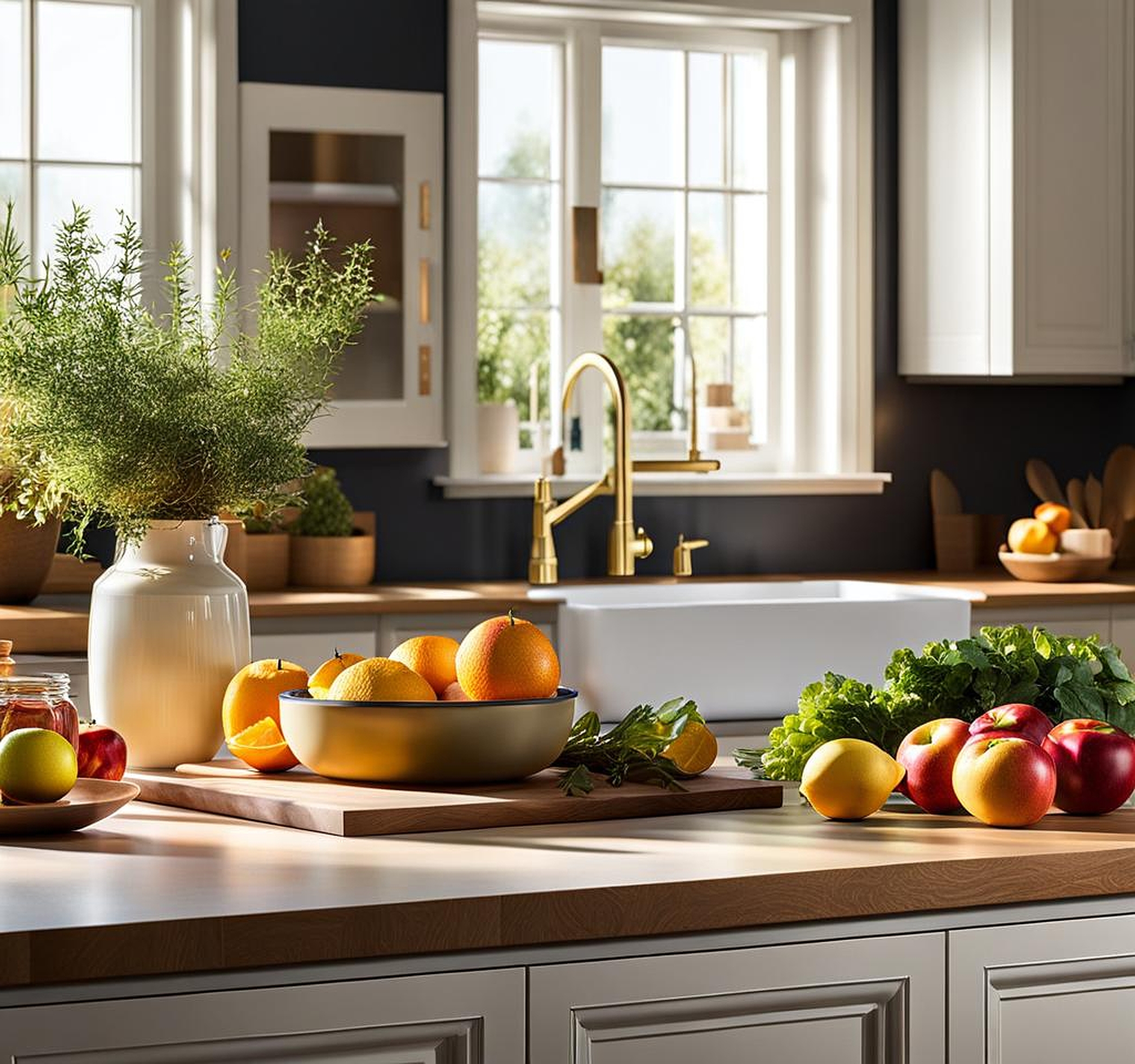 how to decorate a kitchen counter