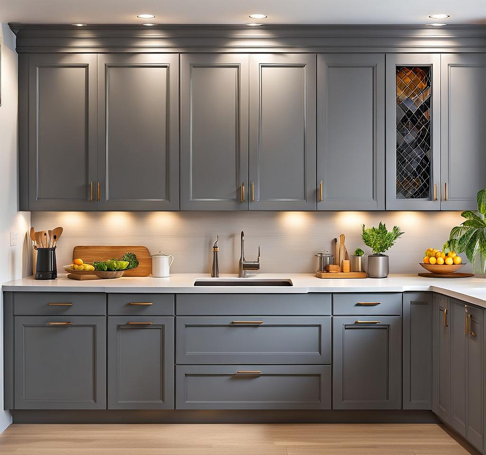 Effortlessly Transform Your Kitchen Cabinets with a Sleek Gray Finish