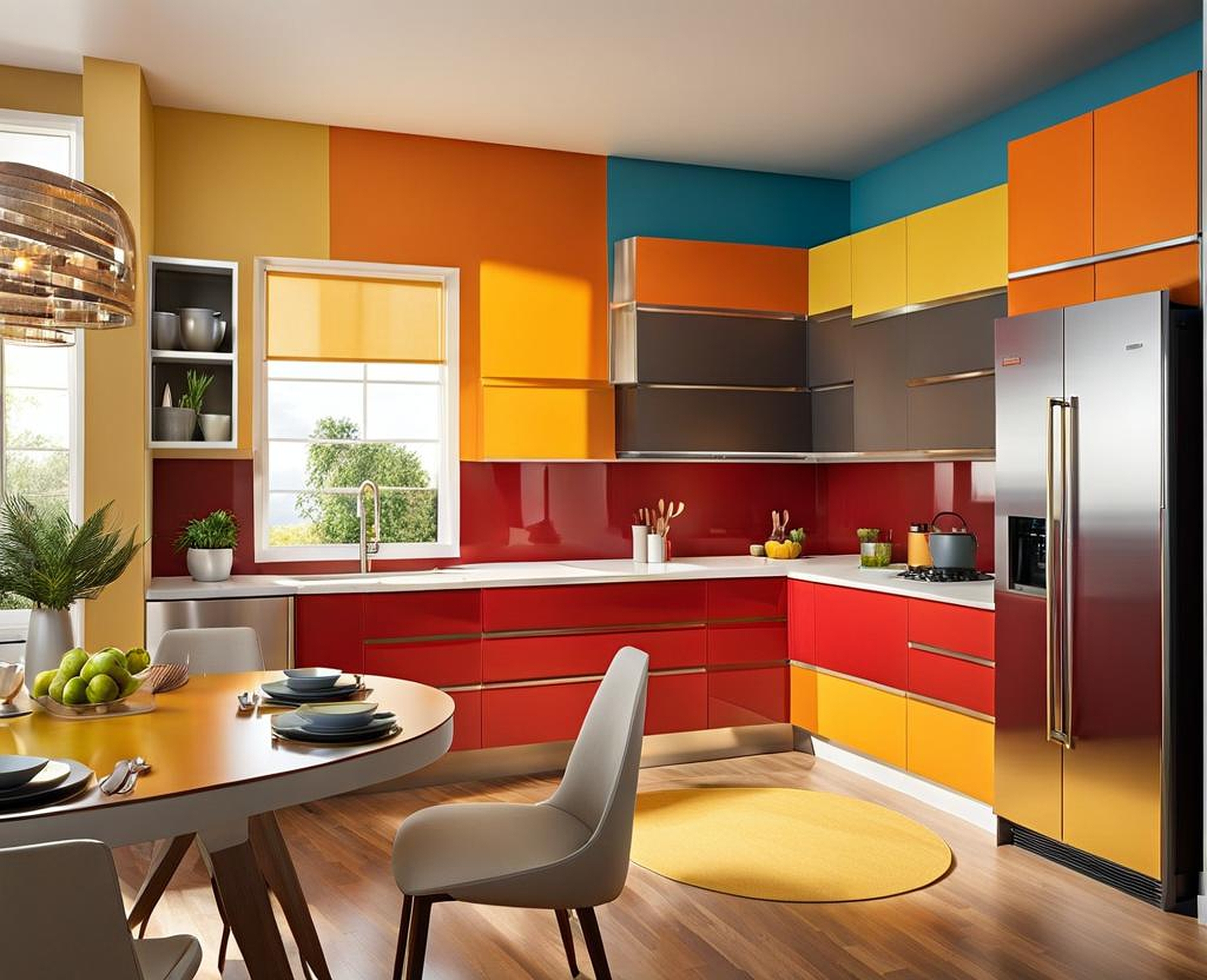 Colorful Kitchen Accent Wall Paint Transformations