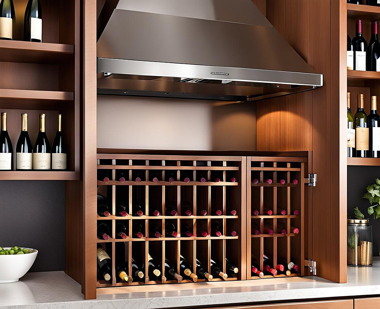 kitchen cabinet wine rack insert