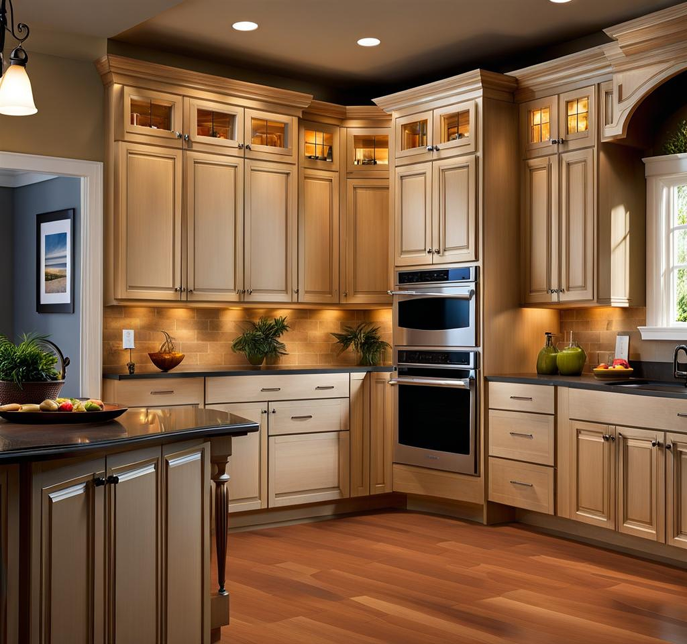 Sophisticated Kitchen Cabinets Complemented by Soffits