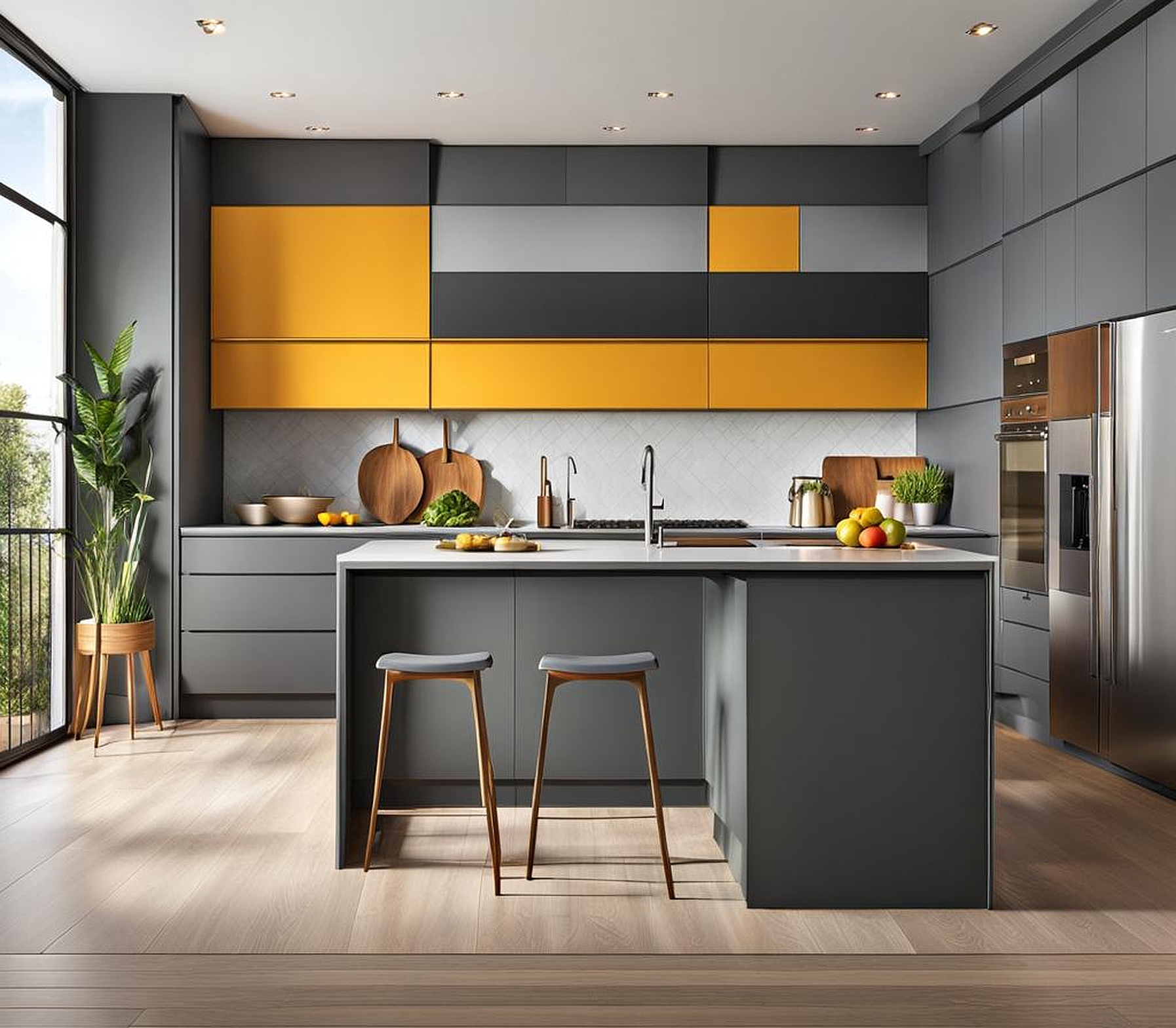 Stylish Kitchen Color Combinations with Gray Cabinets