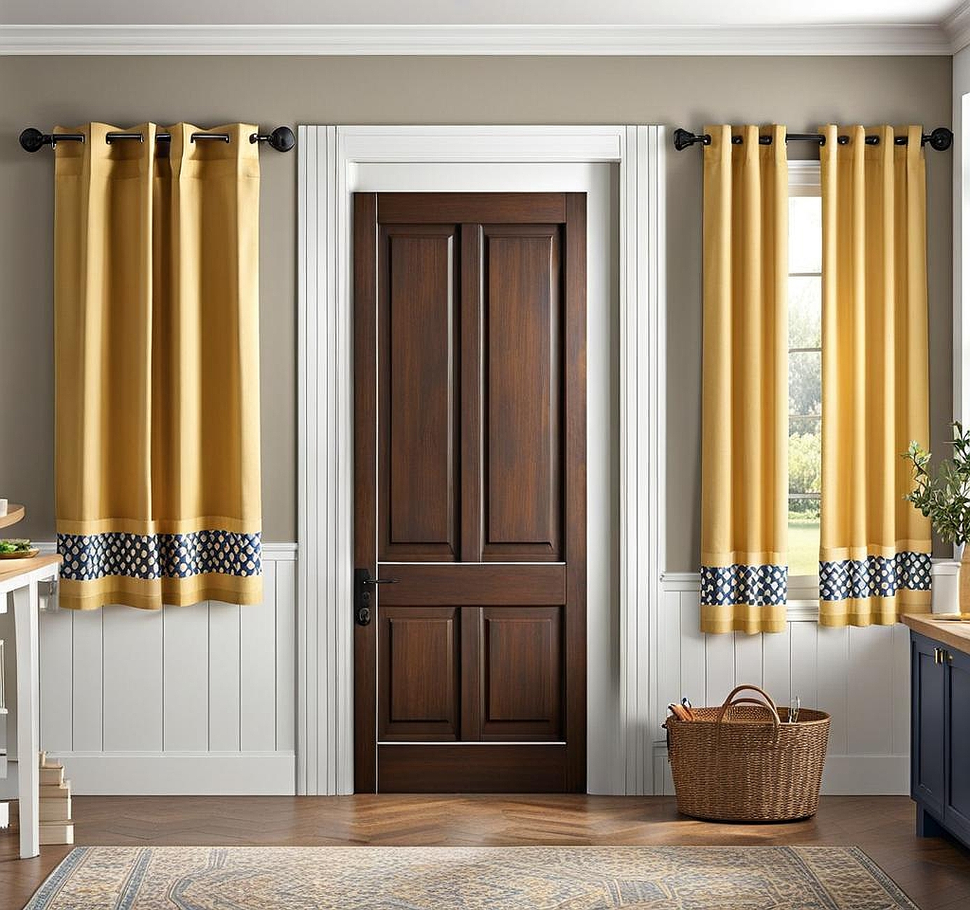 kitchen door curtains ideas