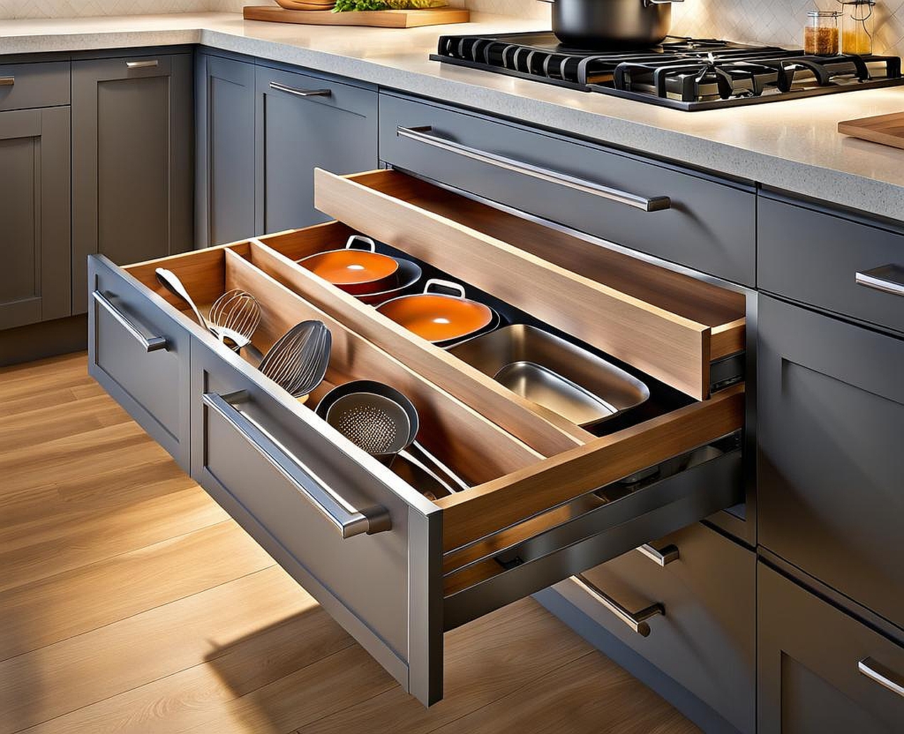 kitchen drawers for pots and pans