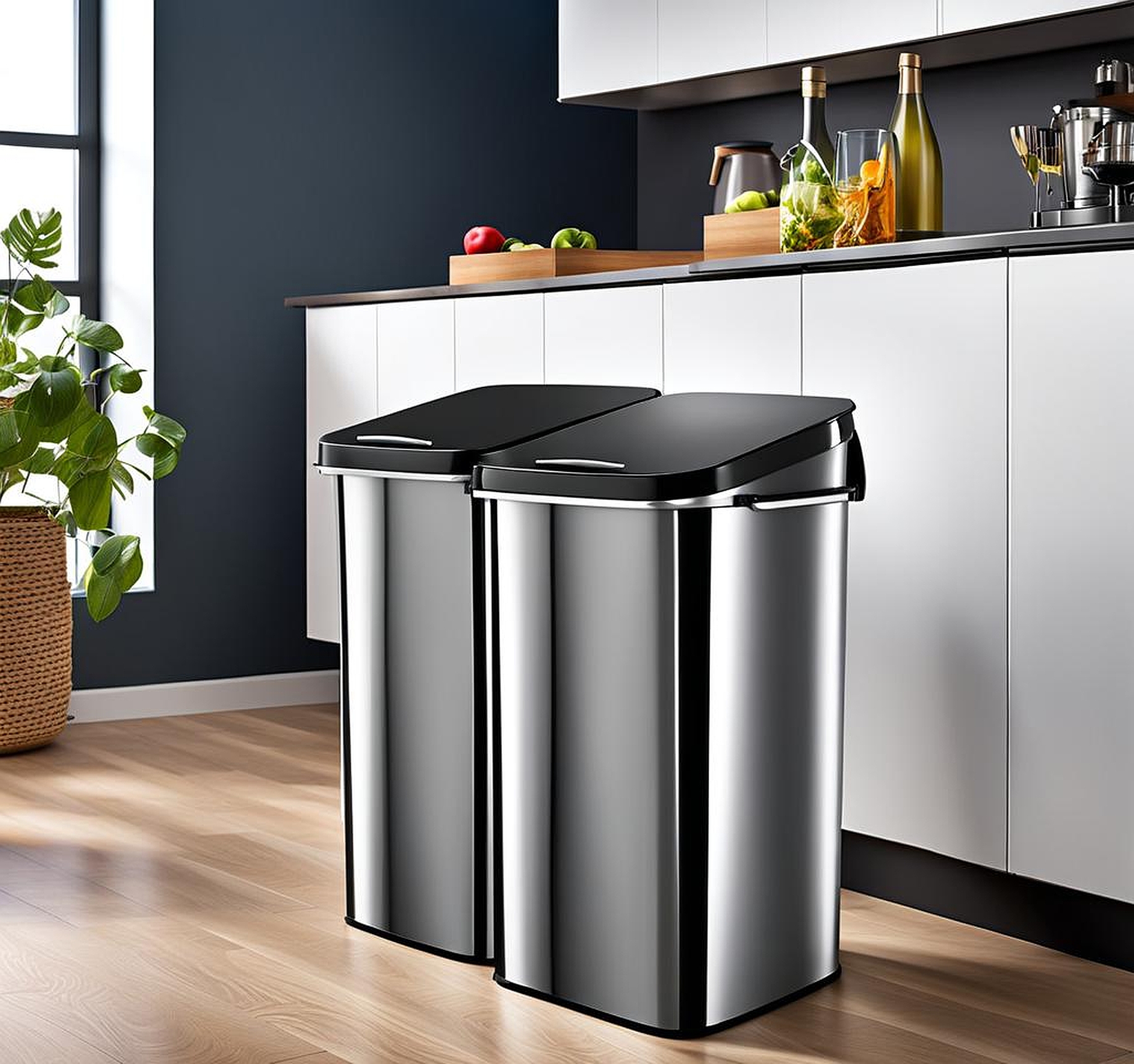 Stylish Kitchen Garbage Cans with Lids for Modern Homes