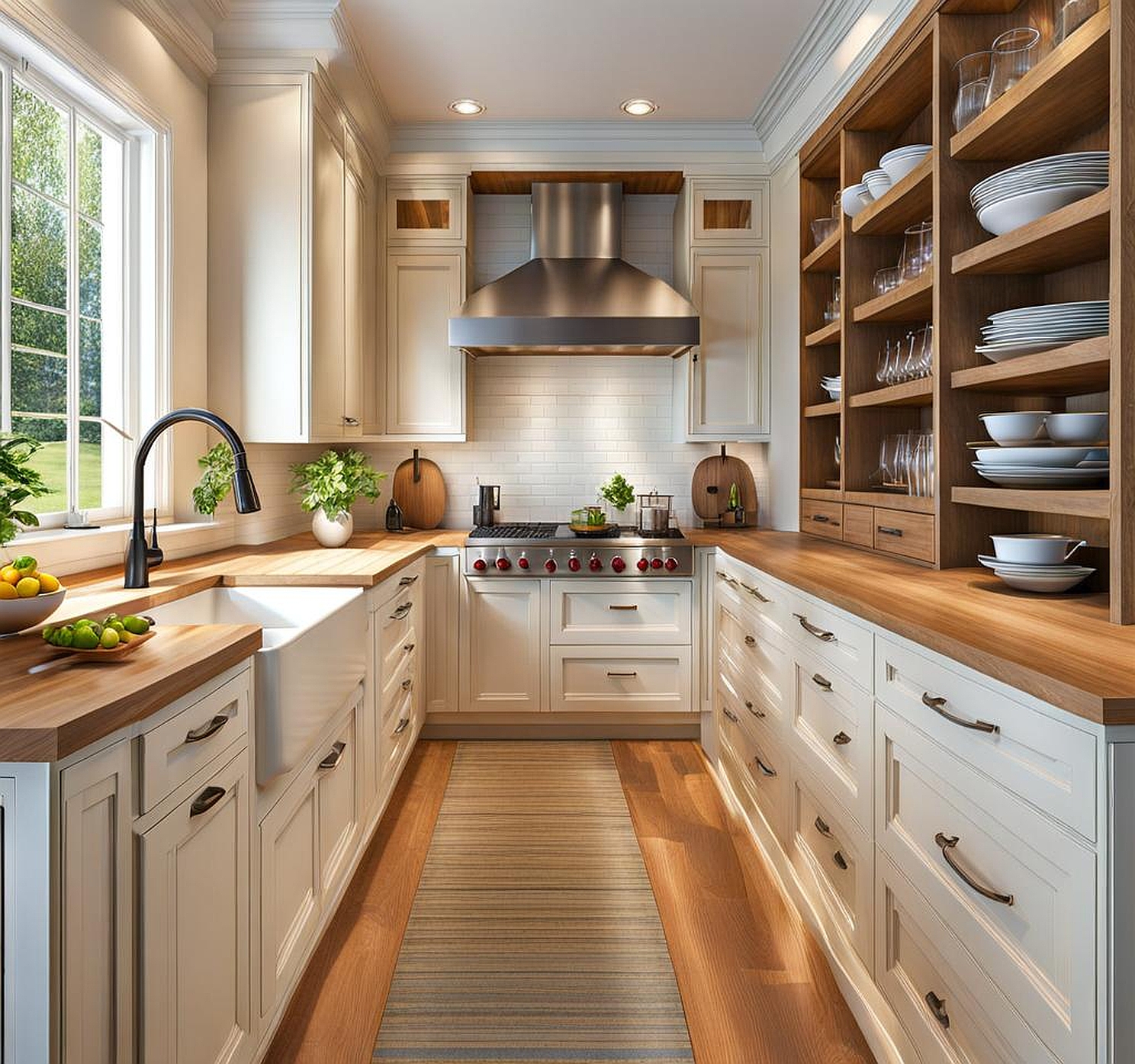 kitchen hutch with countertop